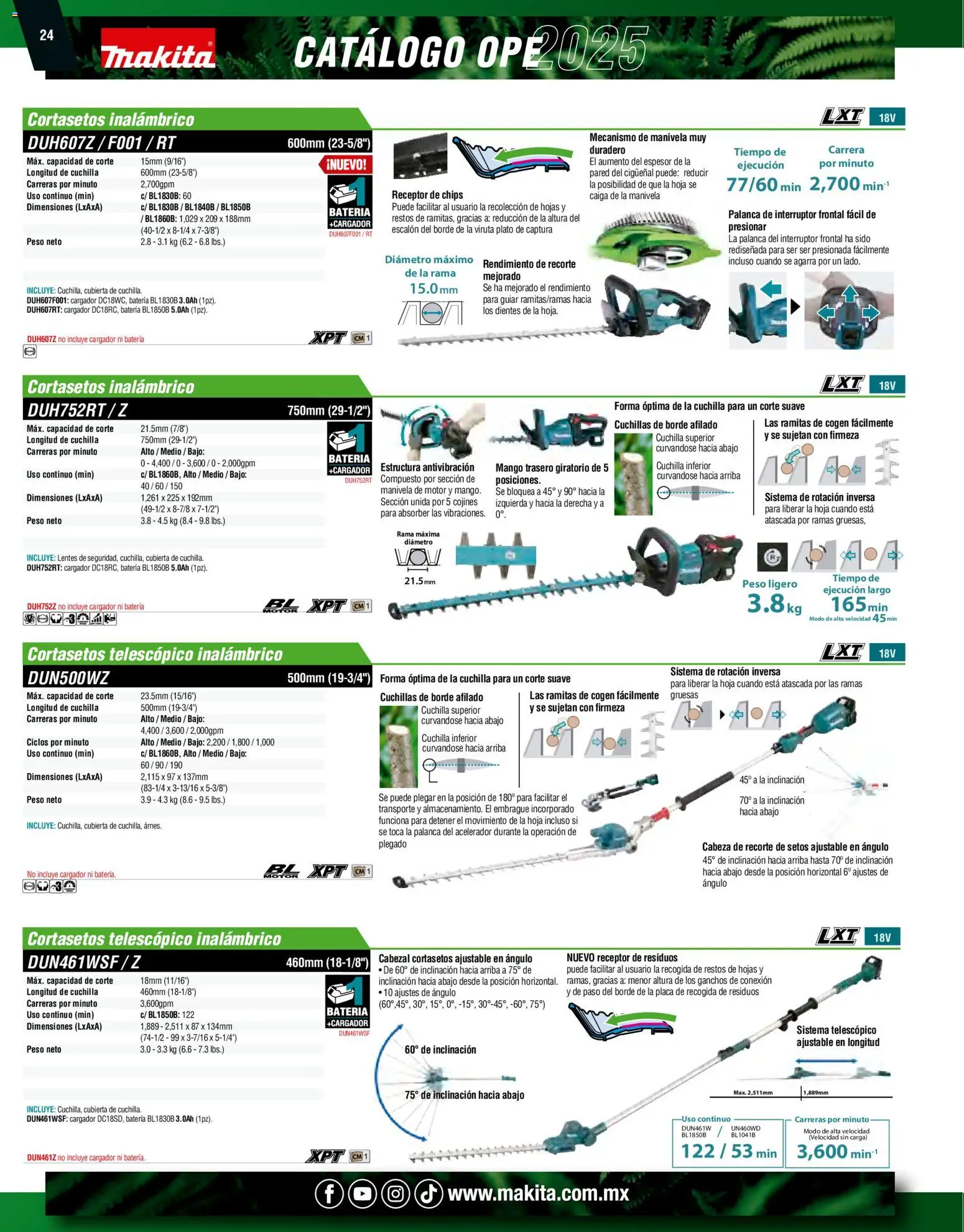 Nuevas ofertas de Makita válidas en toda la República Mexicana desde el 07.10.2024. ¡Encuentra las mejores ofertas en Makita catálogo Ope! | Página: 24 | Productos: Lentes, Mango, Cargador, Batería