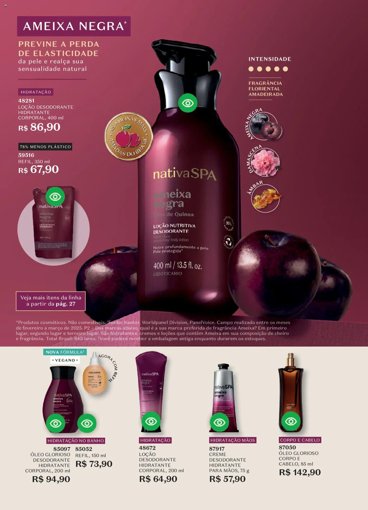 O Boticário Folheto - válido de 09.02.2026 | Página: 30 | Produtos: Quinoa, Fragrância, Body, Ameixa