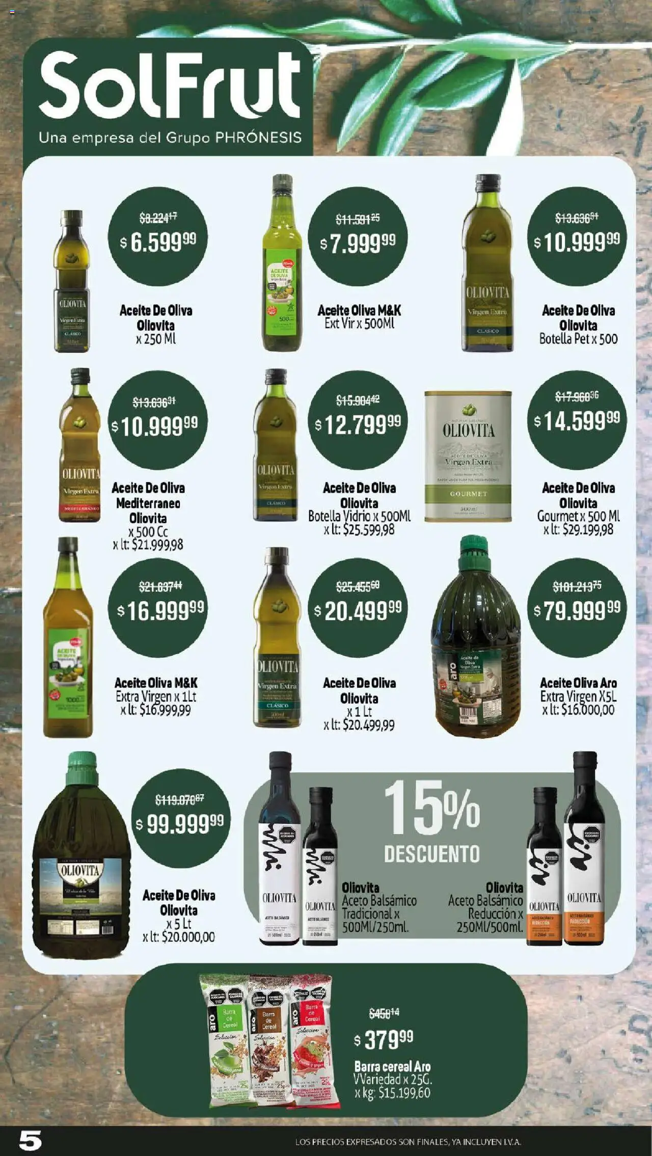 Makro ofertas │ válido desde el 16.10.2025 | Página: 5 | Productos: Botella, Aceite, Aceto, Oliva