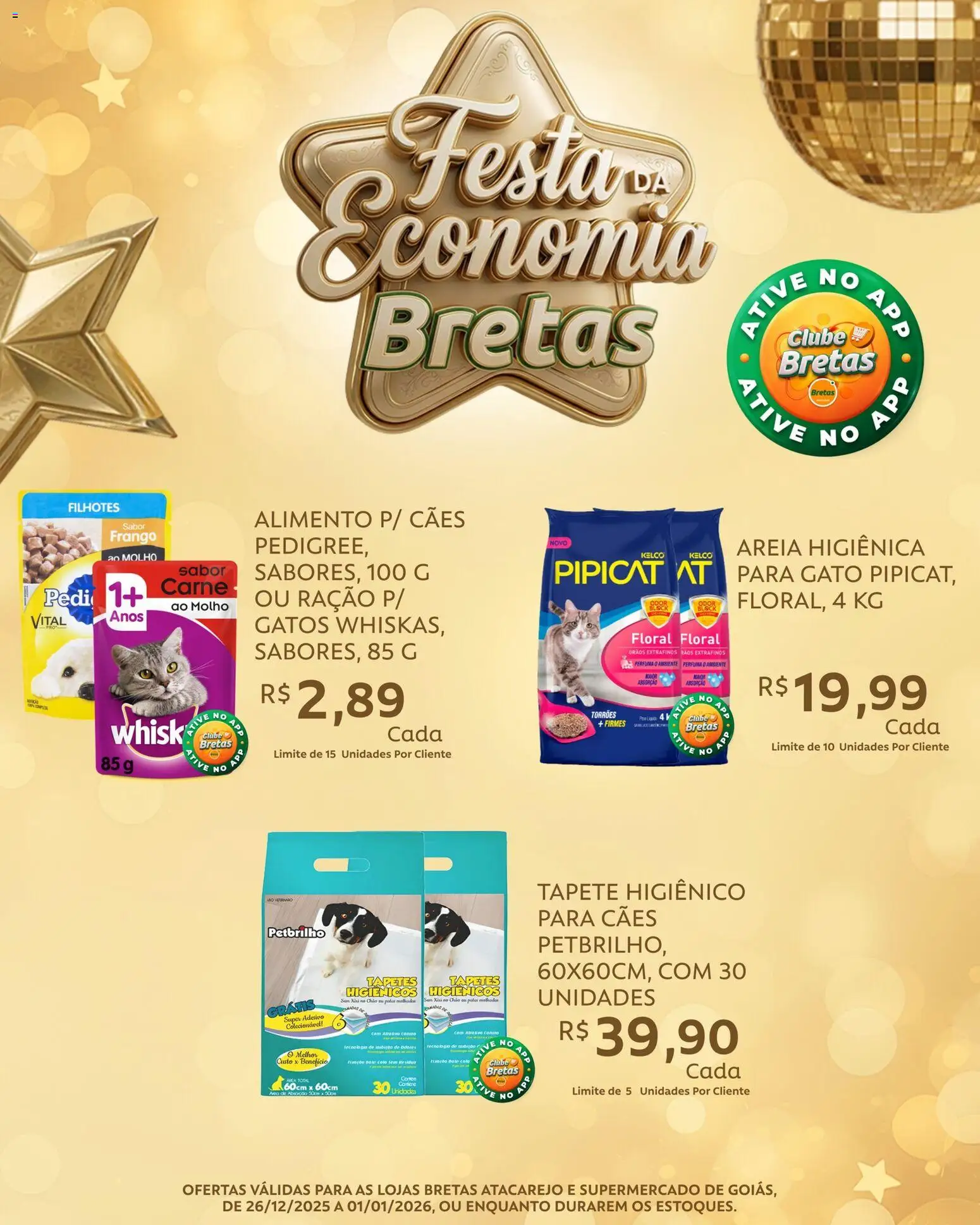 Bretas Folheto - válido de 26.12.2025 | Página: 8 | Produtos: Areia, Tapete higiênico, Carne, Frango