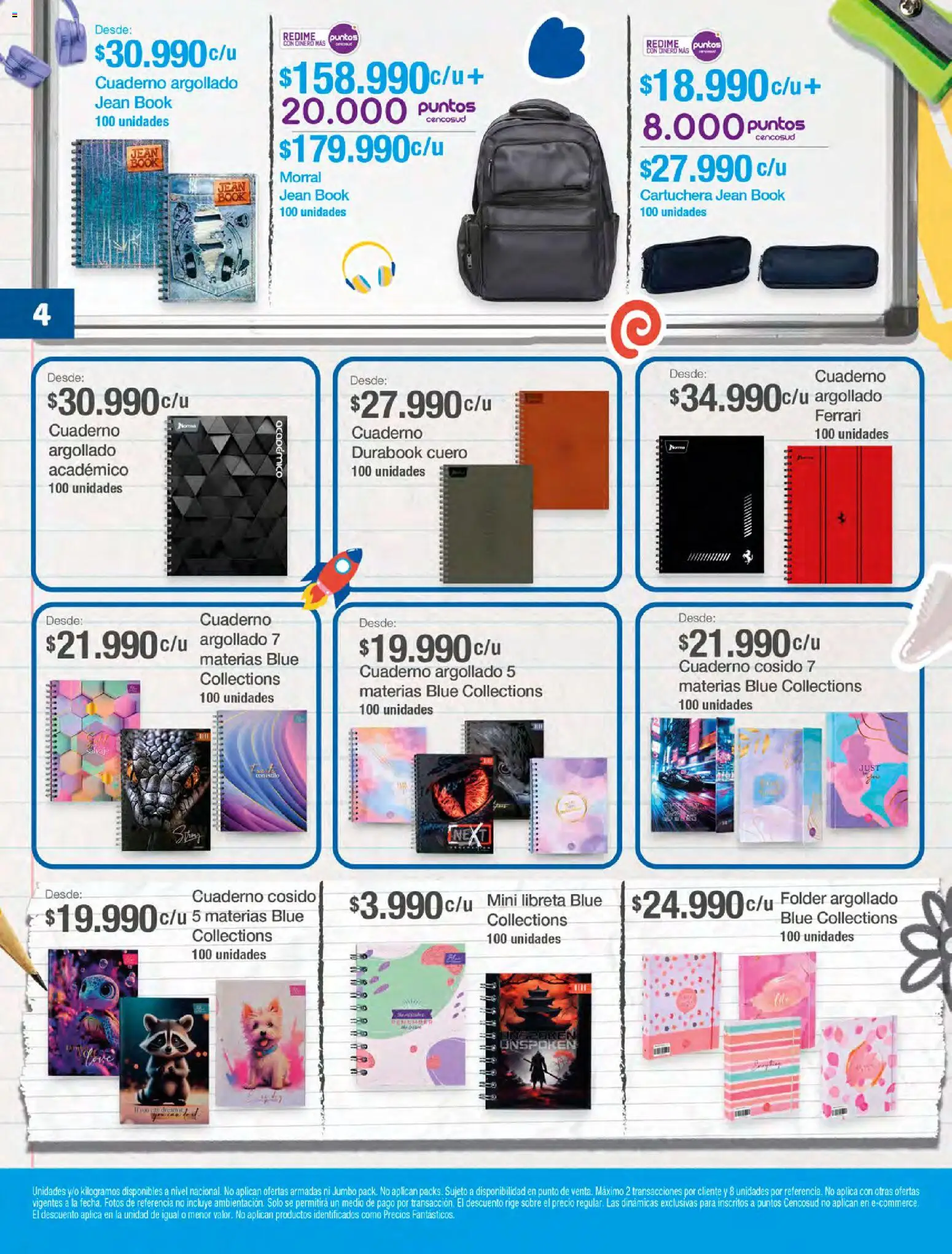 Jumbo revista - valida desde el 14.01.2026 | Página: 4 | Productos: Jean, Sobre, Morral, Cuaderno