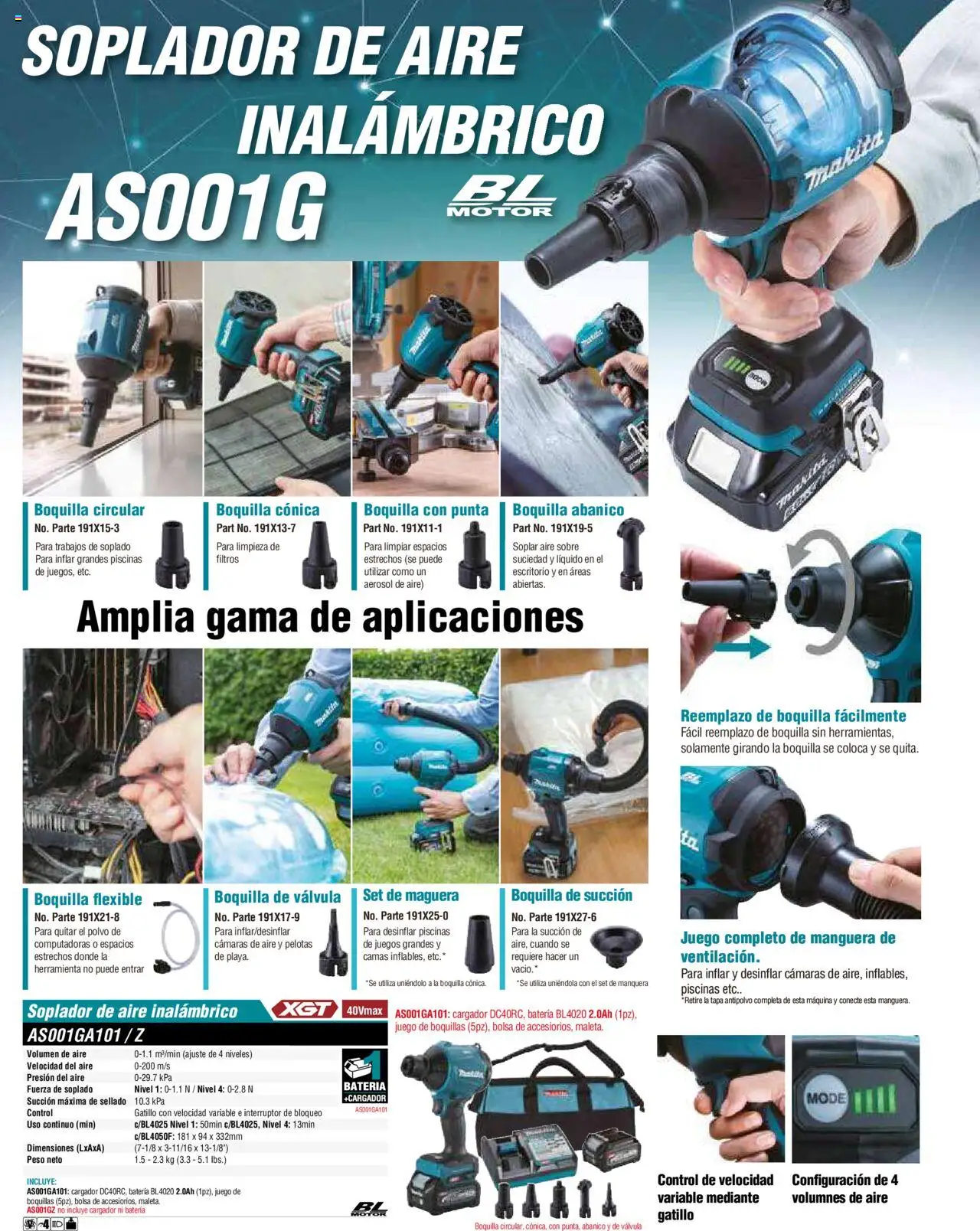 Nuevas ofertas de Makita válidas en toda la República Mexicana desde el 17.04.2024. ¡Encuentra las mejores ofertas en Makita catálogo ! | Página: 40 | Productos: Manguera, Juego, Válvula, Escritorio