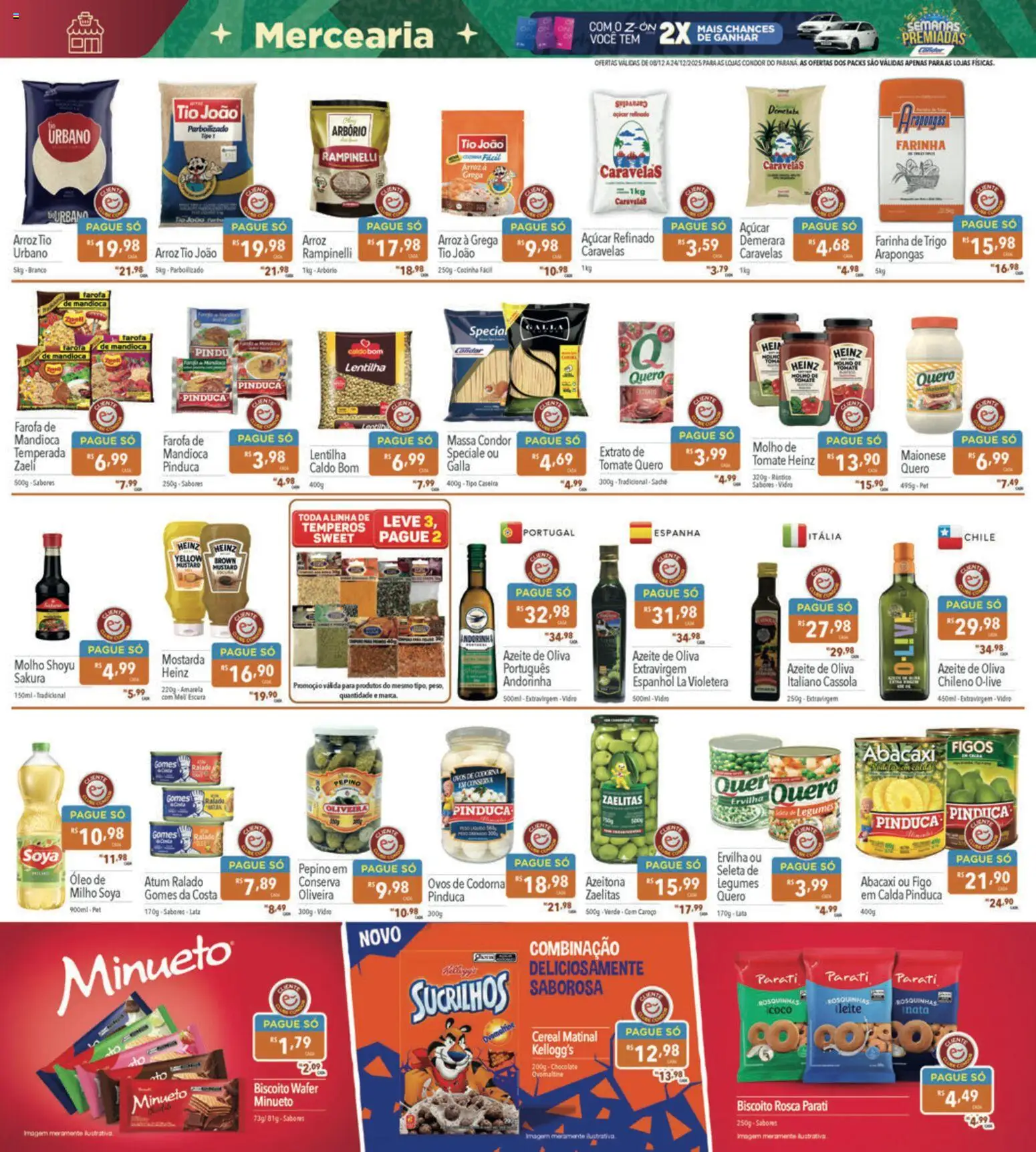 Supermercados Condor Folheto - válido de 08.12.2025 | Página: 8 | Produtos: Lentilha, Leite, Ovos, Massa