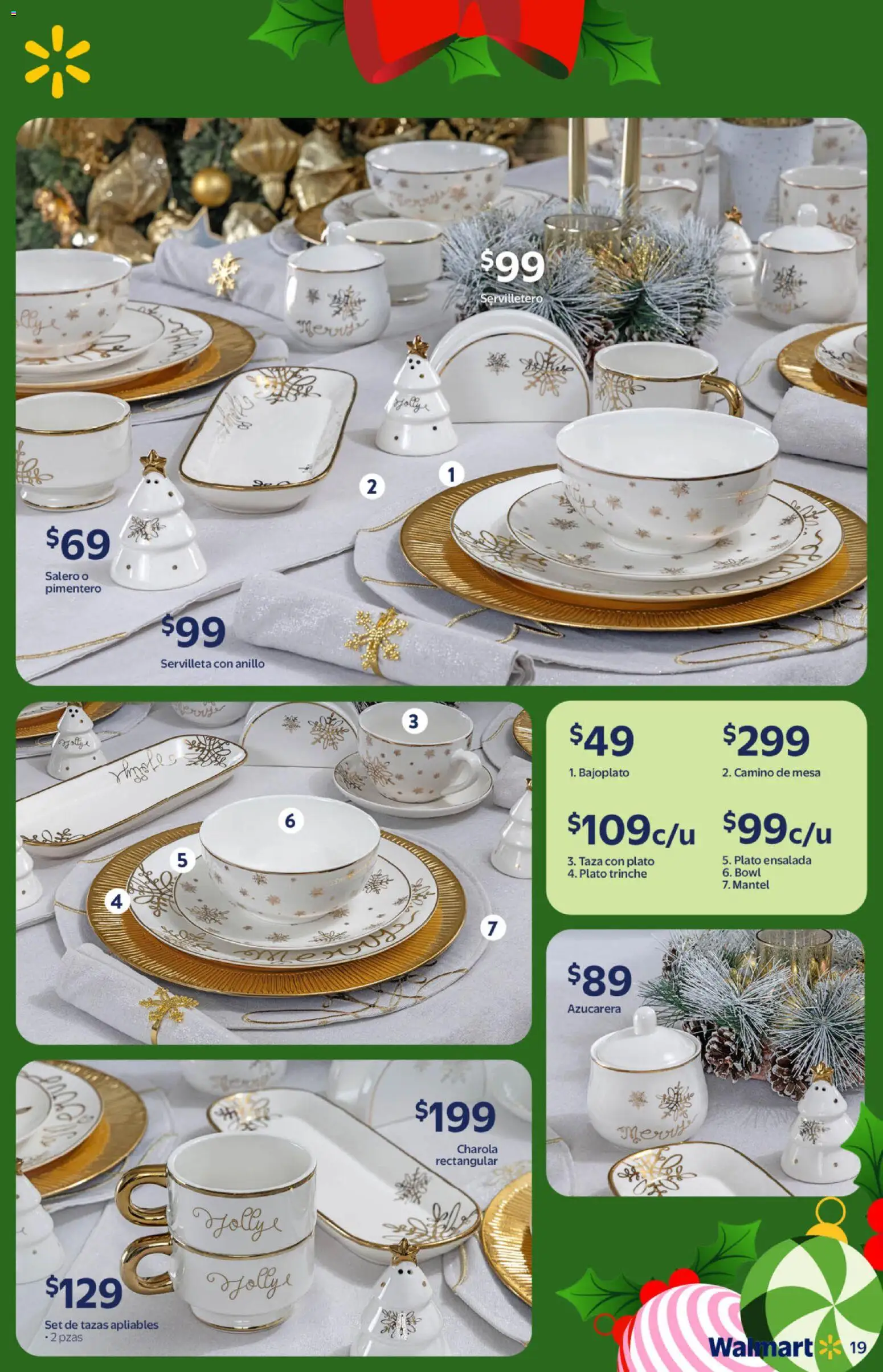 Nuevas ofertas de Walmart válidas en toda la República Mexicana desde el 21.10.2025. ¡Encuentra las mejores ofertas en Walmart catálogo Navidad! | Página: 19 | Productos: Taza, Mantel, Anillo, Azucarera