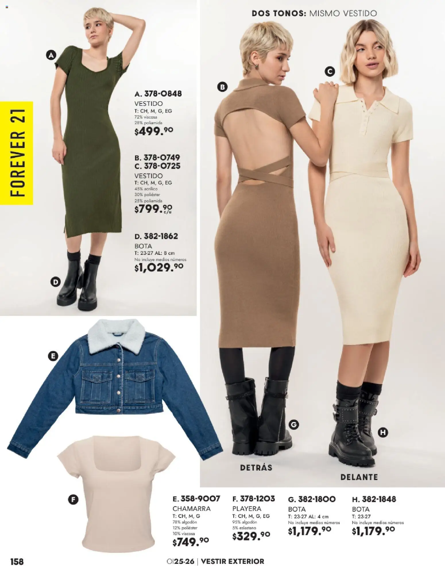 Nuevas ofertas de Andrea válidas en toda la República Mexicana desde el 26.11.2025. ¡Encuentra las mejores ofertas en Andrea catálogo Vestir! | Página: 158 | Productos: Chamarra, Algodón, Vestido, Playera