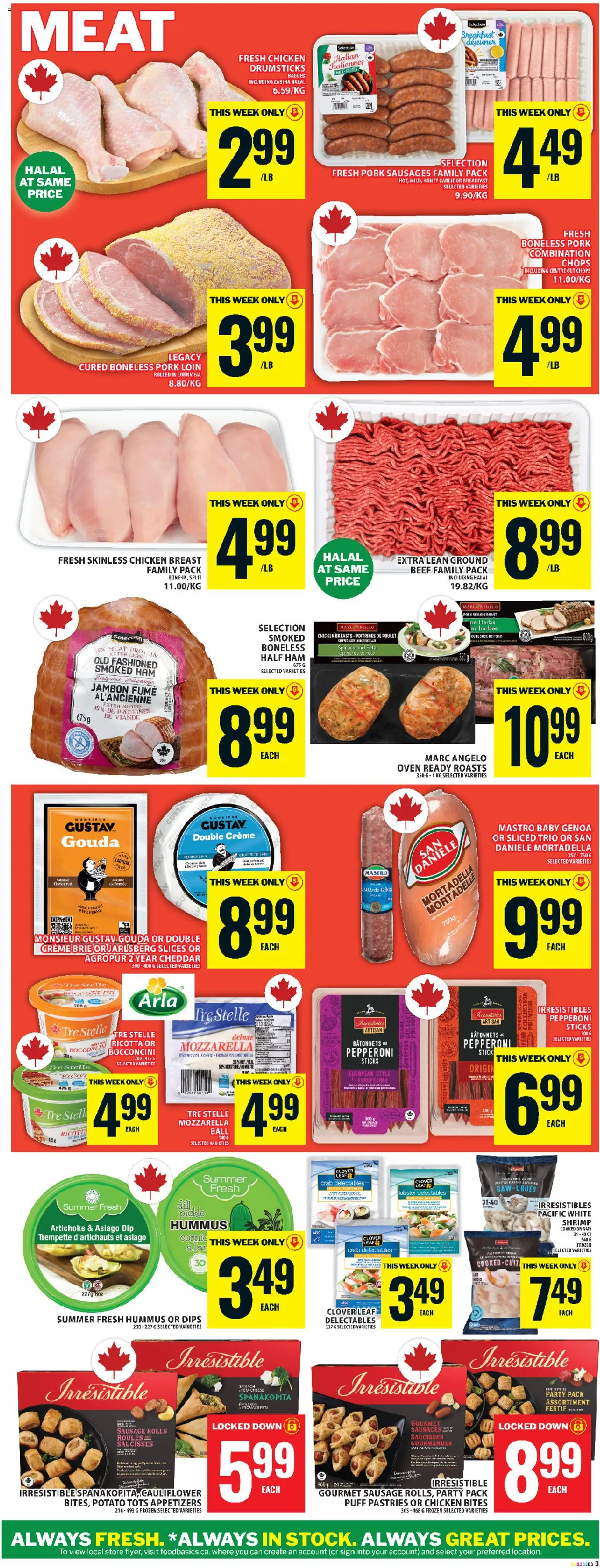 Food Basics flyer valid from 18.12.2025 | Page: 8 | Products: Oven, Ham, Chicken, Pork