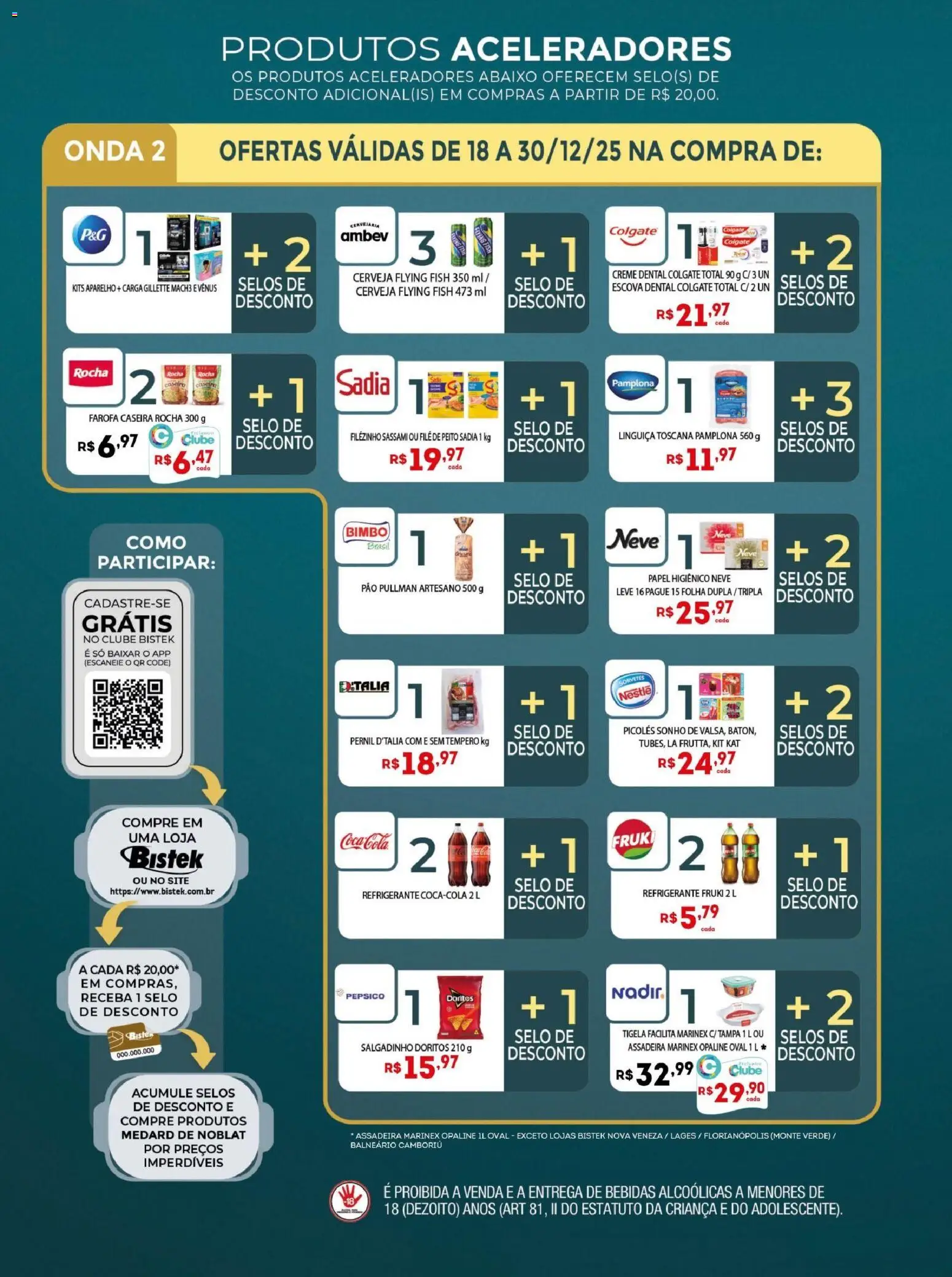 Bistek Supermercados Folheto - válido de 17.12.2025 | Página: 3 | Produtos: Cerveja, Assadeira, Farofa, Tigela