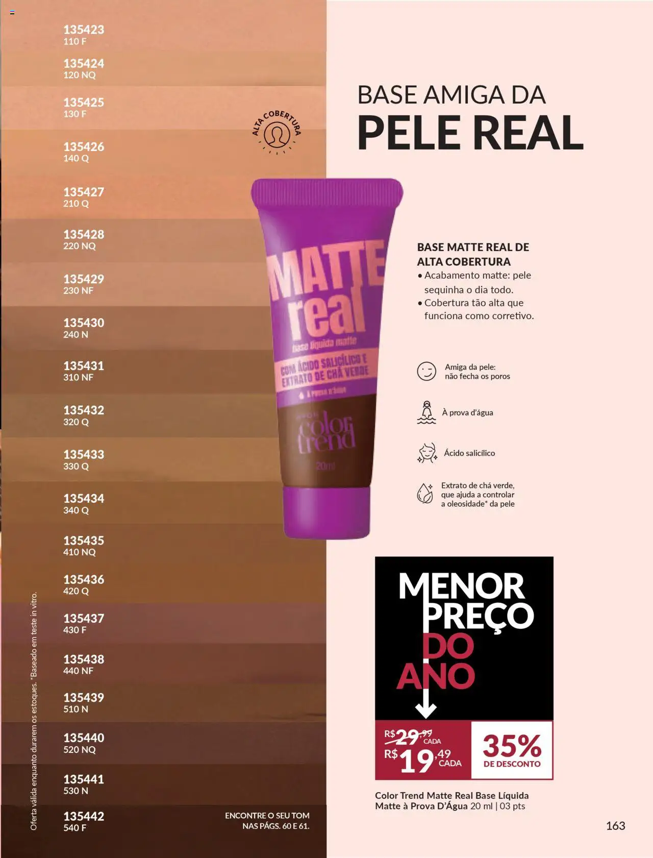 Avon Folheto - válido de 07.10.2025 | Página: 163 | Produtos: Base, Chá, Chá verde