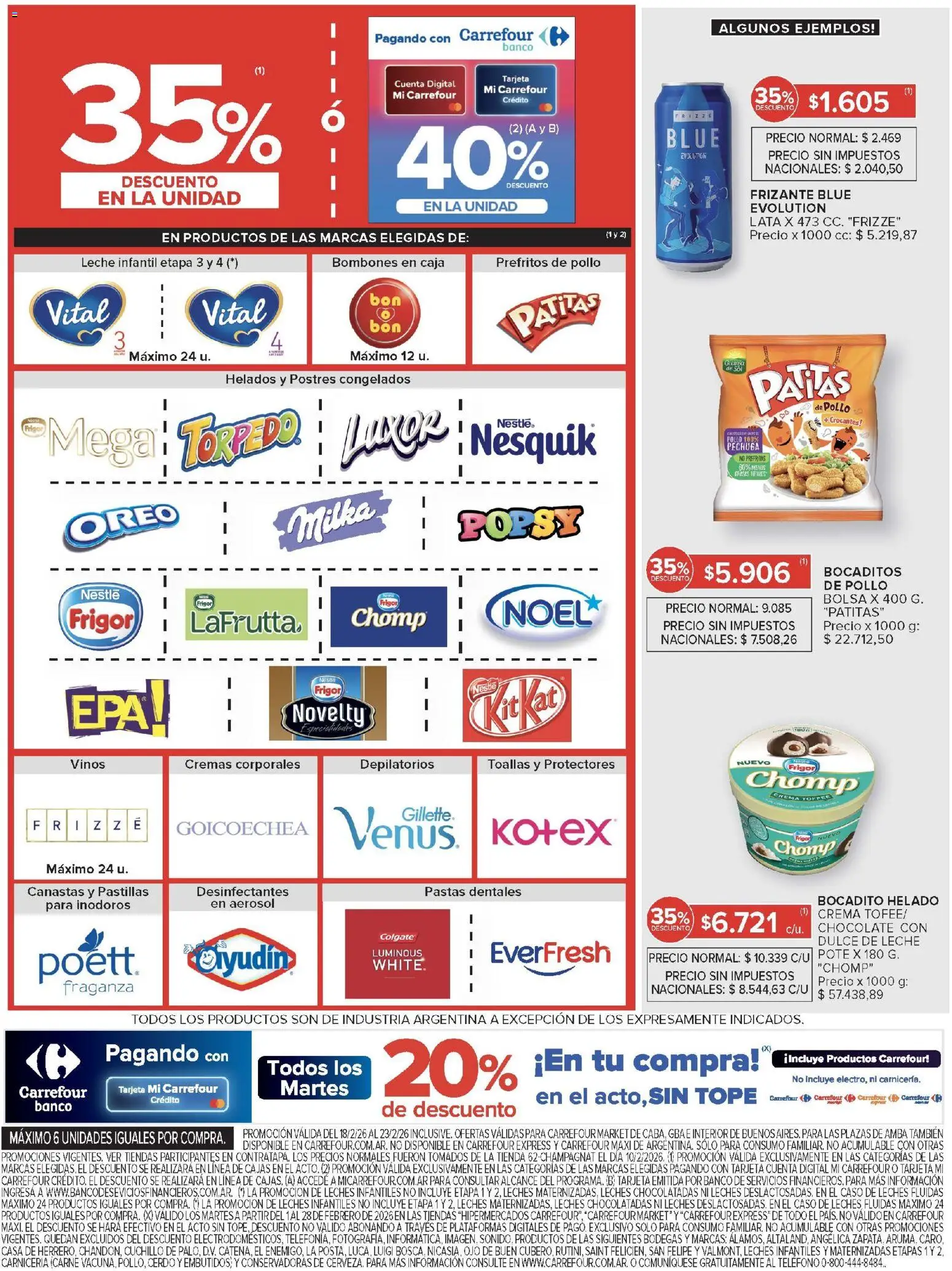 Carrefour Market catálogo │ válido desde el 18.02.2026 | Página: 9 | Productos: Helado, Caso, Banco, Caja