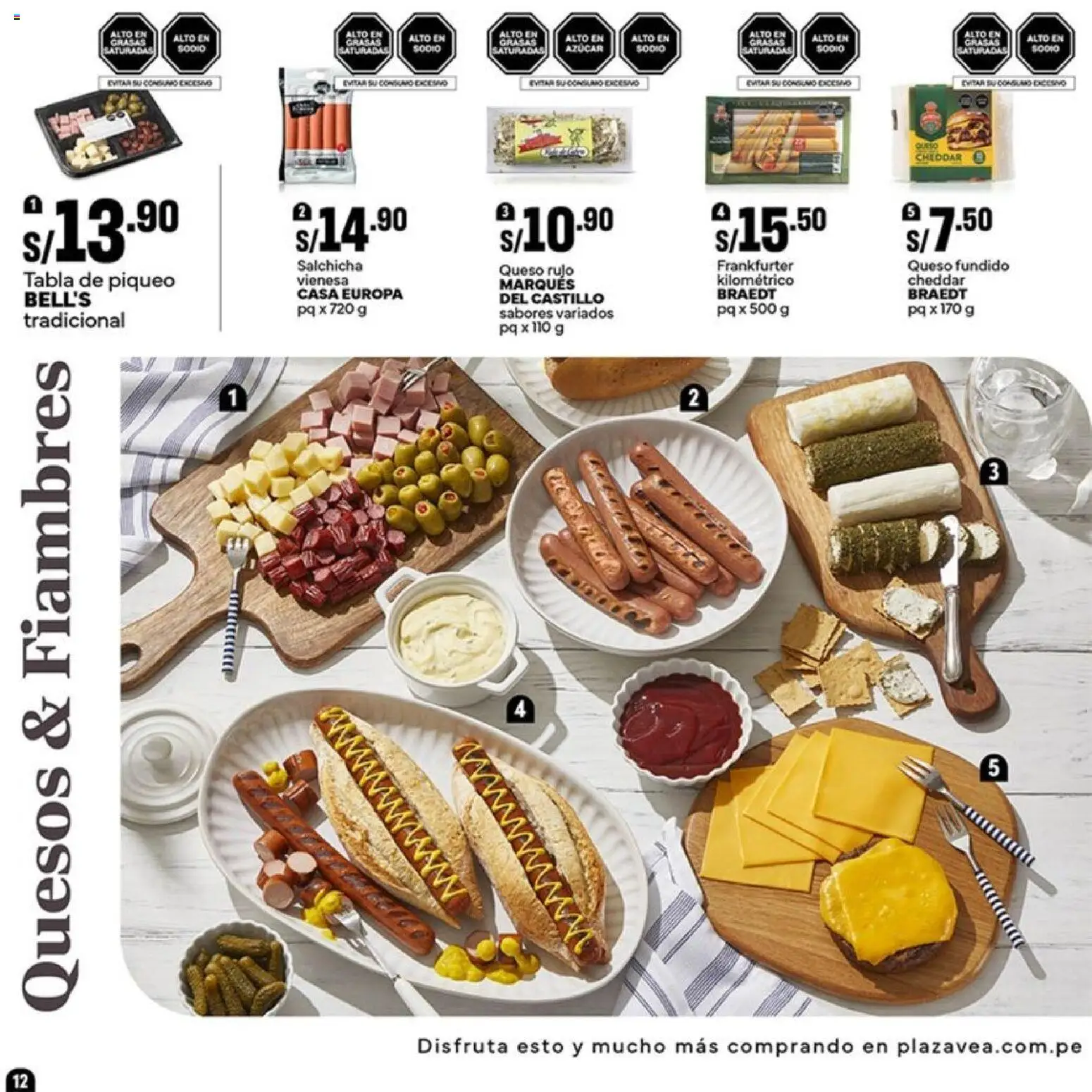 Catálogo Plaza Vea válido desde 16.01.2026 | Página: 12 | Productos: Queso