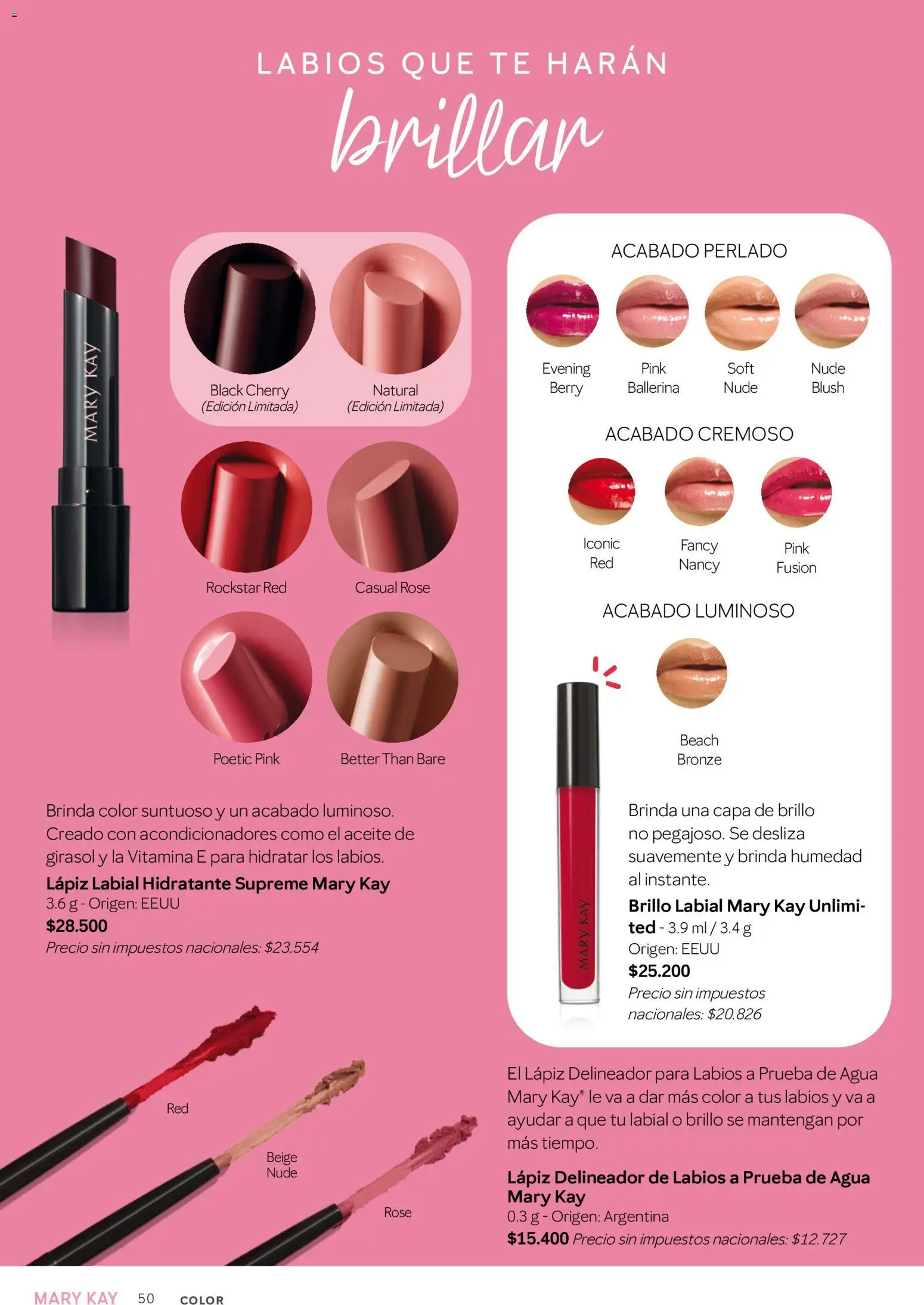 Mary Kay catálogo │ válido desde el 02.01.2026 | Página: 50 | Productos: Aceite, Delineador, Agua, Té
