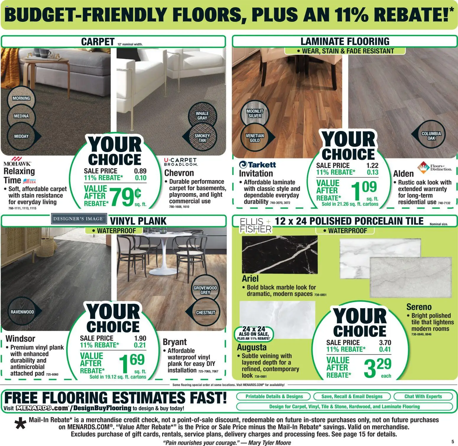 Menards Weekly Ad - valid from 15.02.2026 | Page: 7 | Products: Carpet