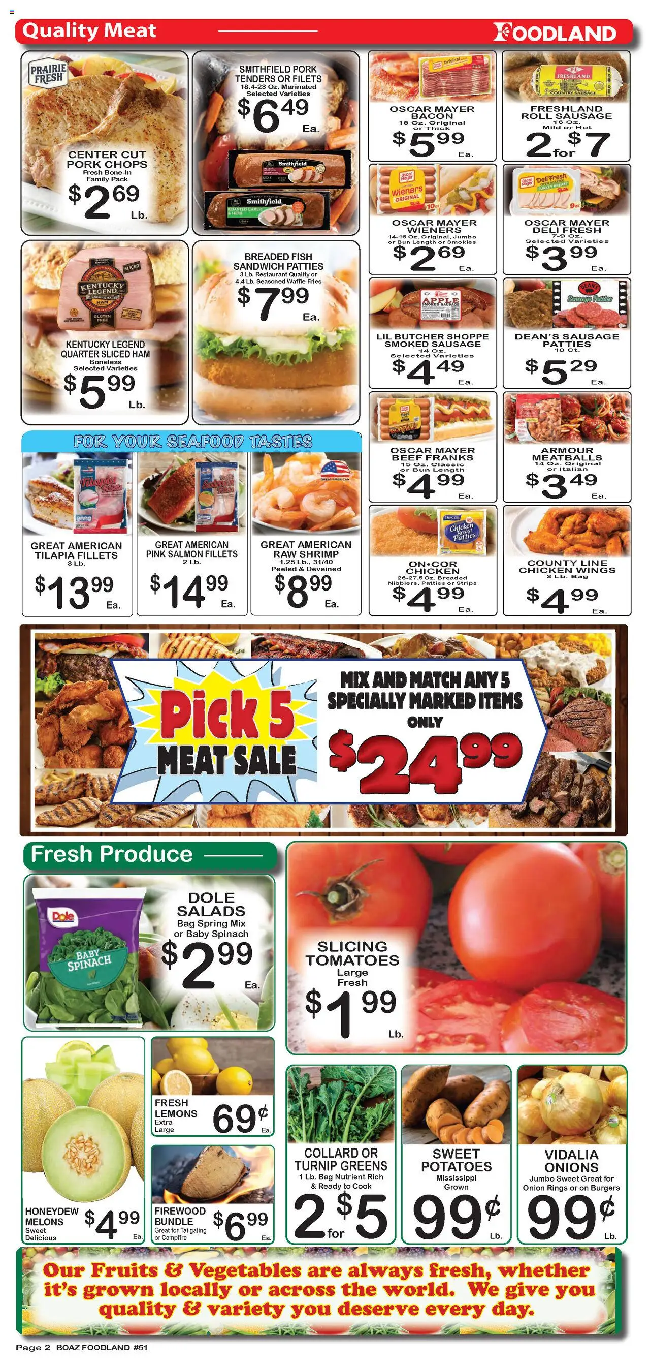 Foodland Weekly Ad - valid from 09.09.2025 | Page: 2 | Products: Beef, Greens, Onion, Oven