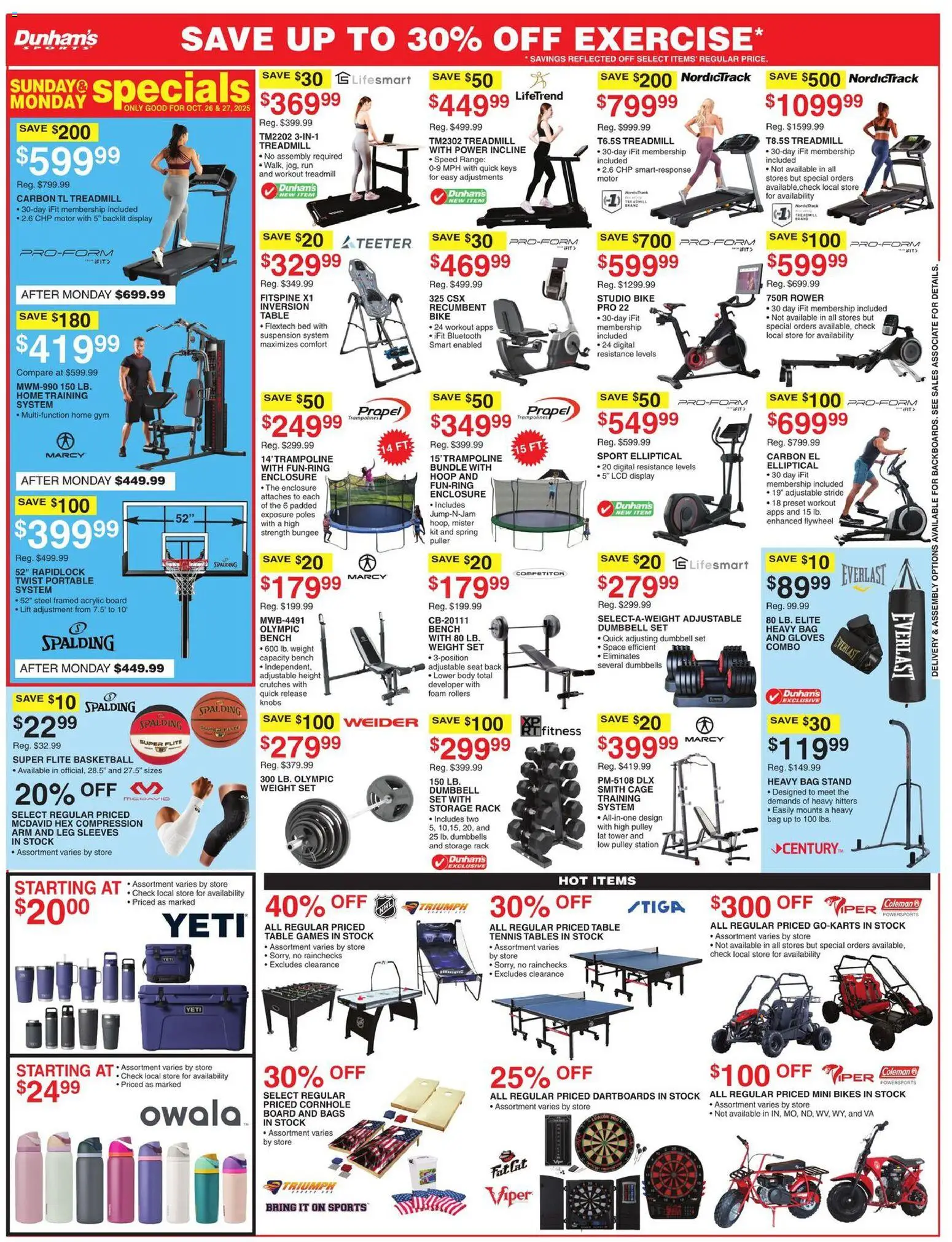 Dunham's Sports Weekly Ad - valid from 25.10.2025 | Page: 8 | Products: Bed, Table, Bag, Weight