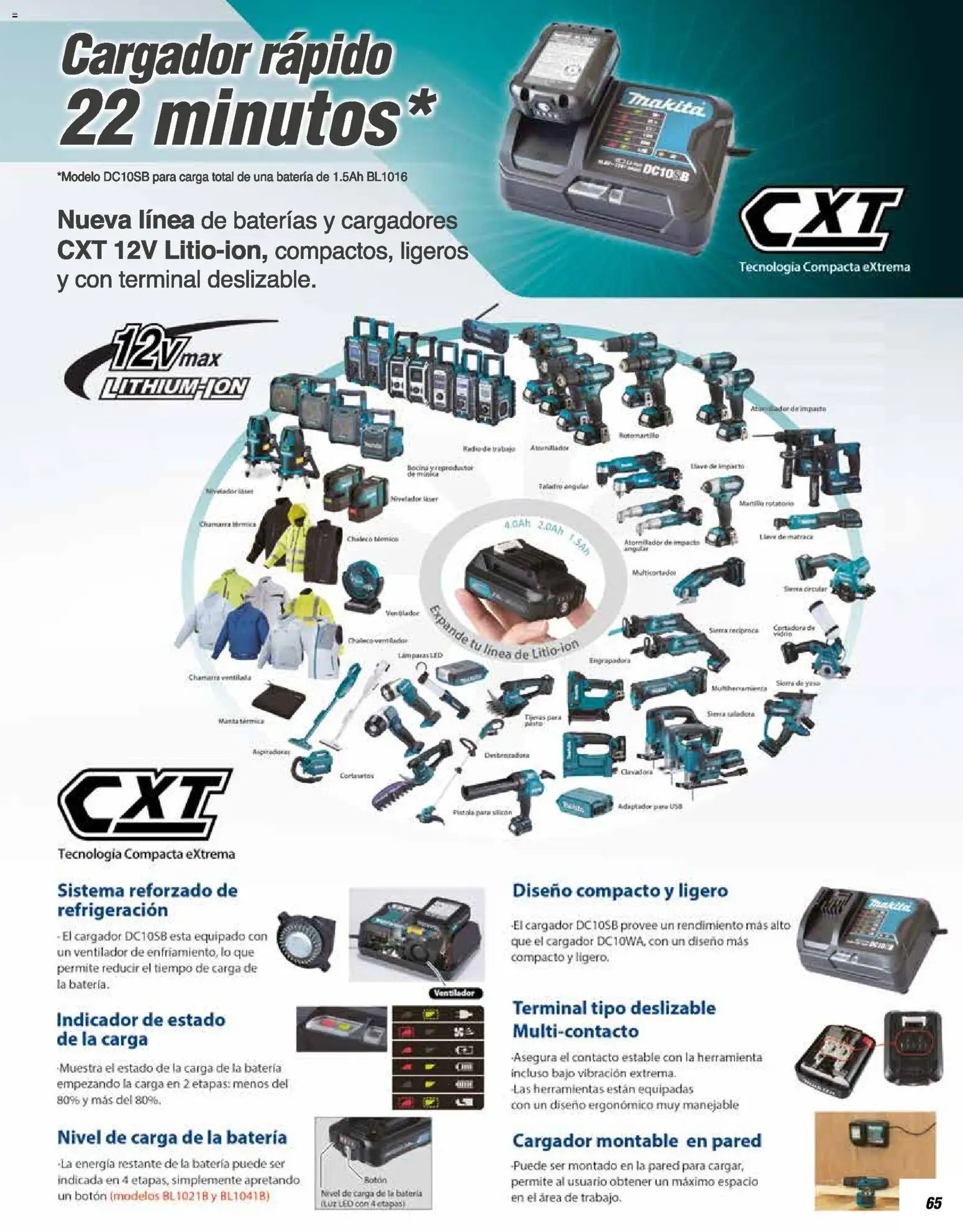 Nuevas ofertas de Makita válidas en toda la República Mexicana desde el 01.01.2024. ¡Encuentra las mejores ofertas en Makita catálogo General! | Página: 65 | Productos: Ventilador, Bocina, Engrapadora, Llave