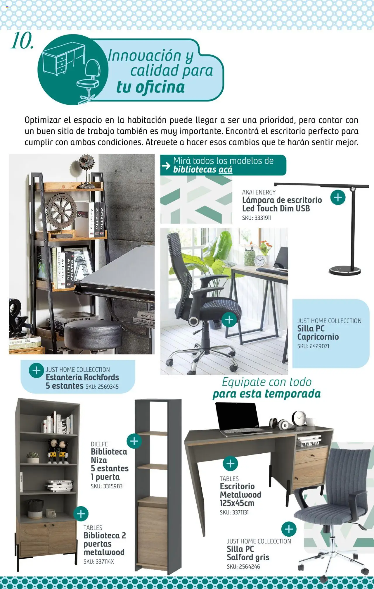 Sodimac catálogo │ válido desde el 11.08.2025 | Página: 10 | Productos: Estantes, Usb, Silla, Biblioteca