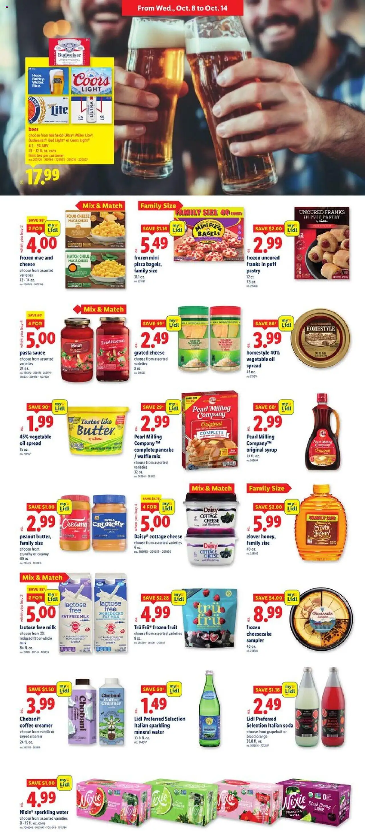 Lidl Weekly Ad - WA - valid from 08.10.2025 | Page: 5 | Products: Milk, Cheese, Pizza, Pasta