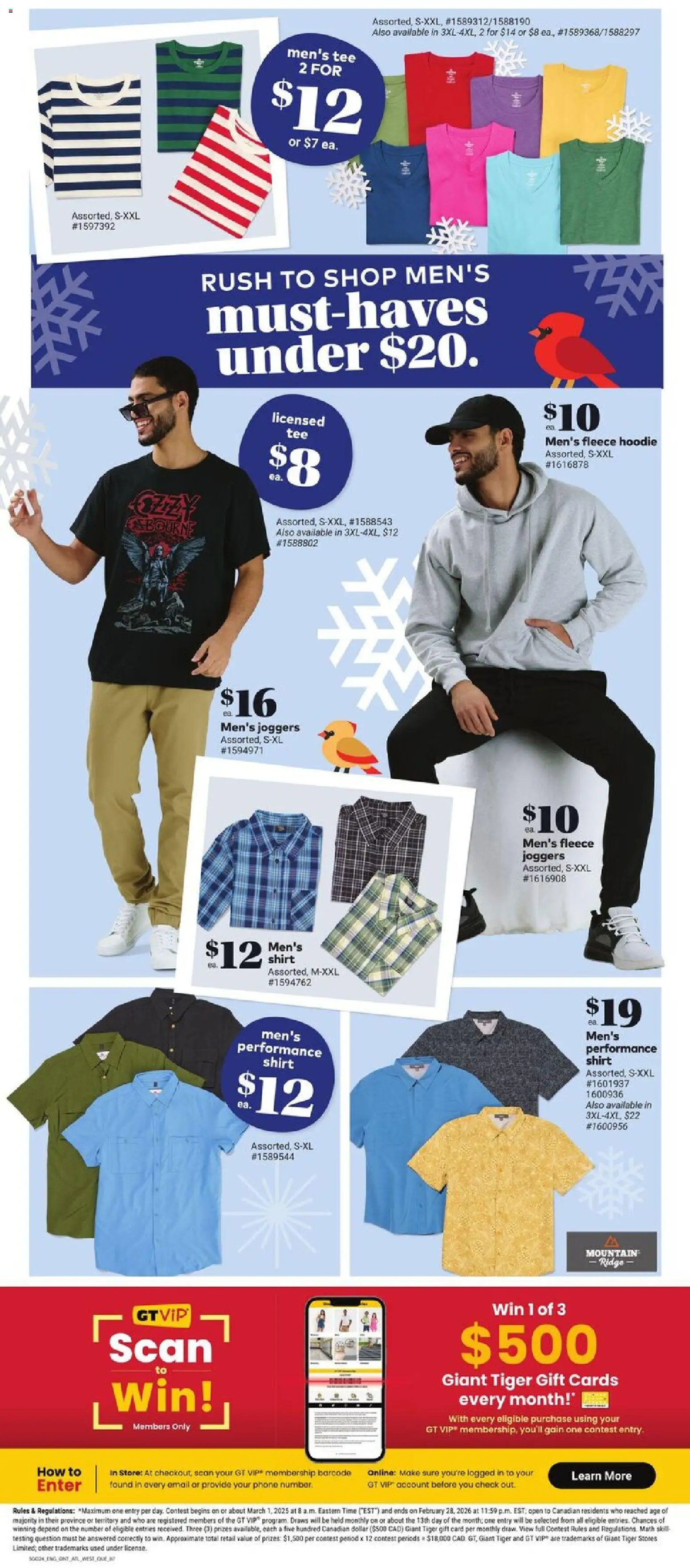 Giant Tiger flyer valid from 14.01.2026 | Page: 9 | Products: Phone, Ridge, T-shirt, Shirt