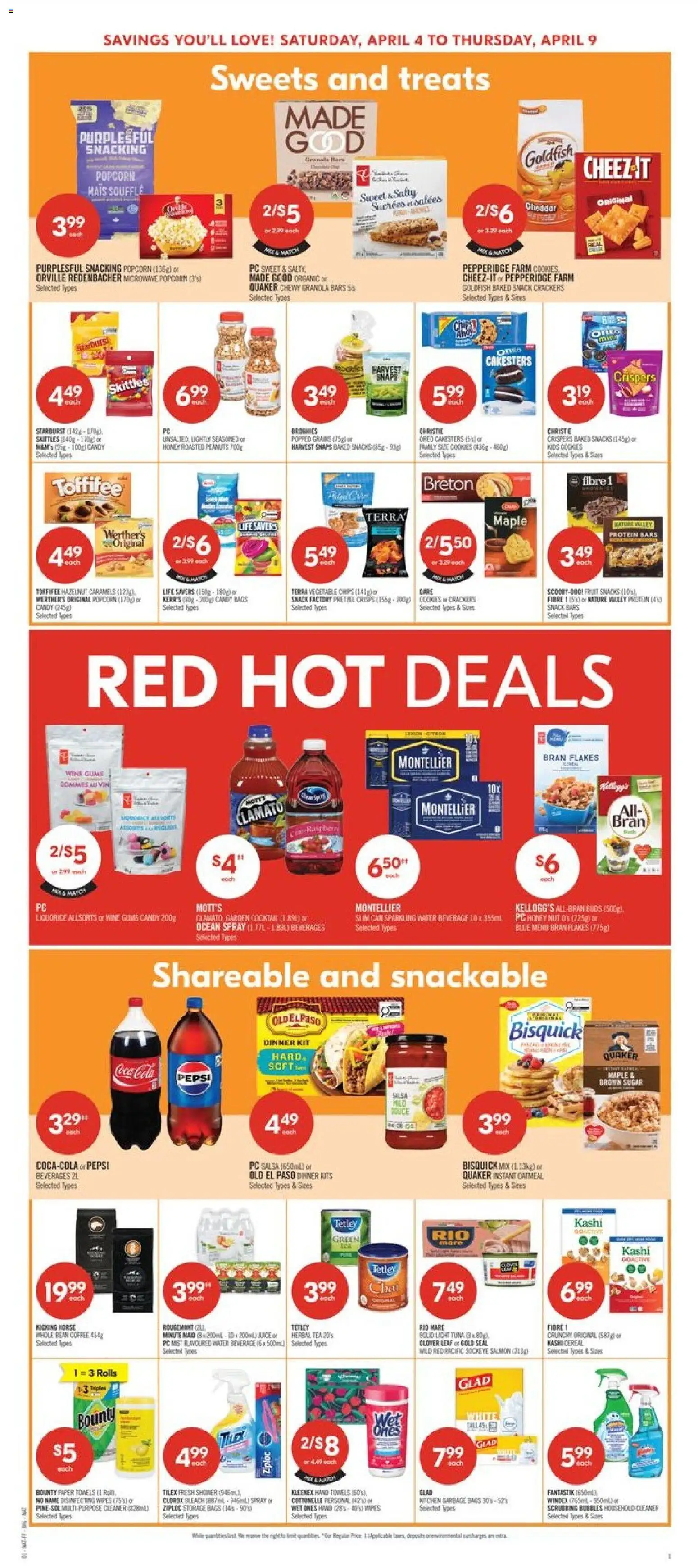 Shoppers flyer valid from 03.04.2026 | Page: 13 | Products: Tea, Cookies, Shower, Coffee