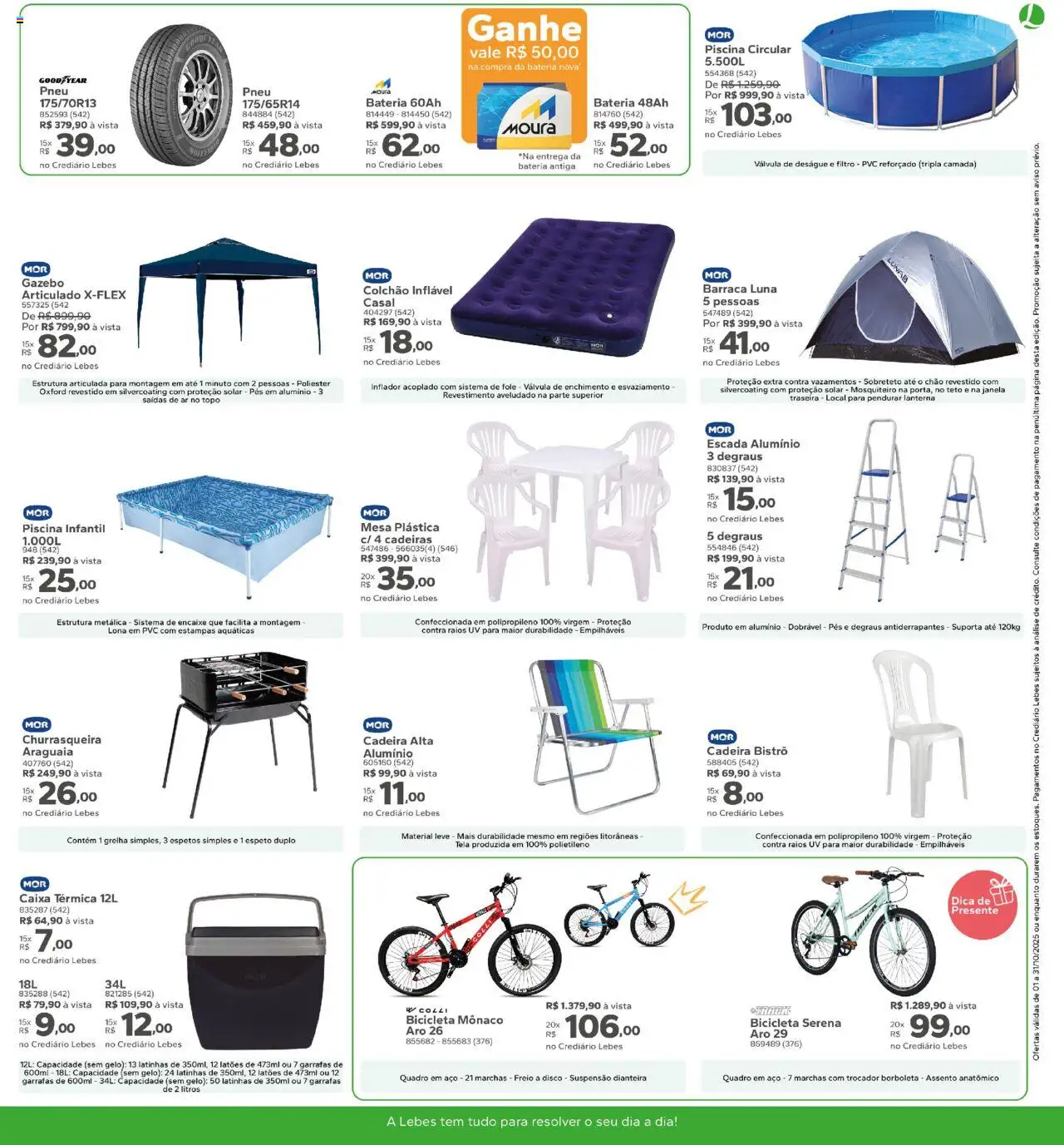 Lebes Folheto - válido de 01.10.2025 | Página: 9 | Produtos: Colchão inflável, Quadro, Mesa, Tela