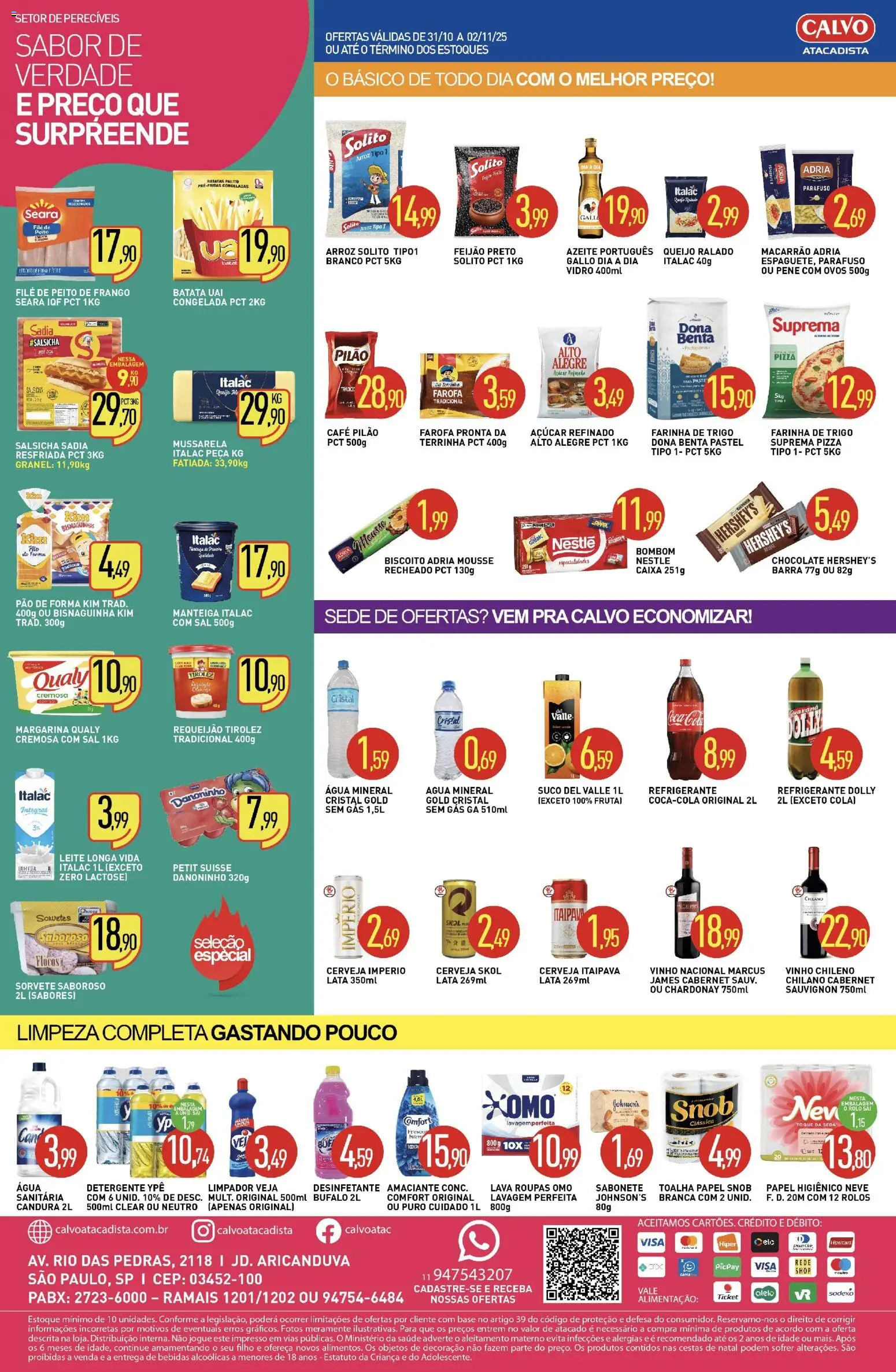 Calvo Atacadista Folheto - válido de 31.10.2025 | Página: 2 | Produtos: Café, Vinho, Roupas, Peito de frango