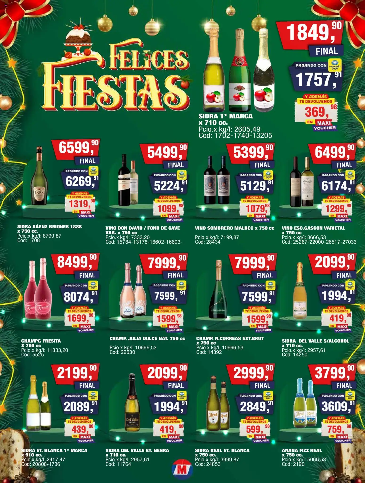 Maxiconsumo ofertas │ válido desde el 15.12.2025 | Página: 13 | Productos: Sombrero, Ananá, Vino, Té