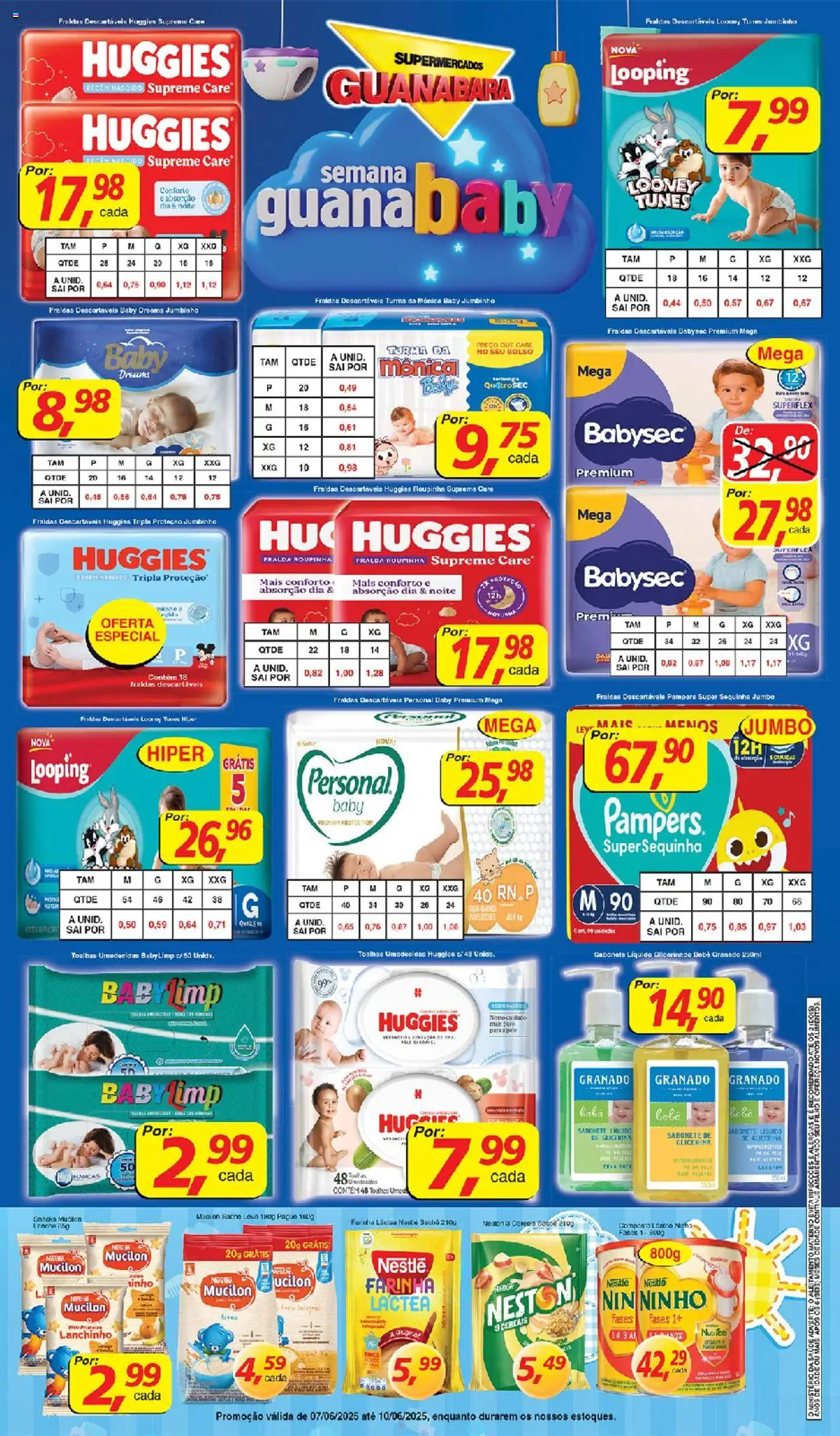Supermercados Guanabara Folheto - válido de 07.06.2025 | Página: 9 | Produtos: Base, Cereais, Sabonete, Mucilon