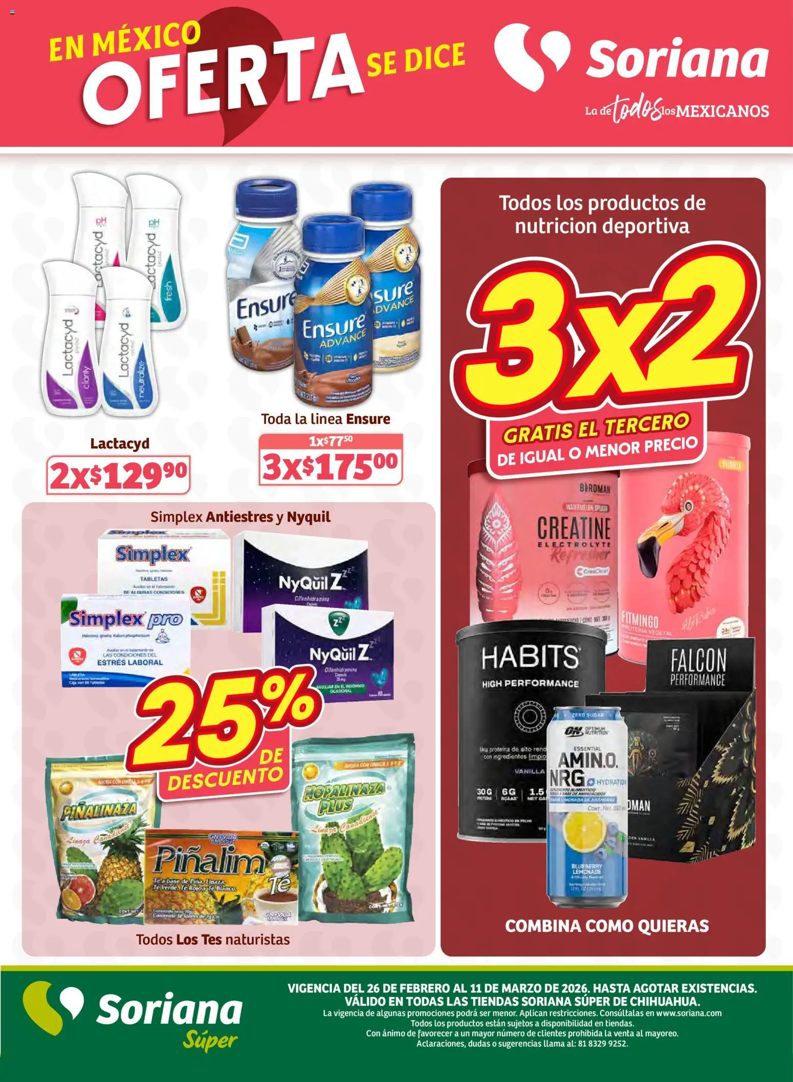 Nuevas ofertas de Soriana válidas en toda la República Mexicana desde el 27.02.2026. ¡Encuentra las mejores ofertas en Soriana Preciazazaso Súper: Chihuahua! | Página: 38 | Productos: Té