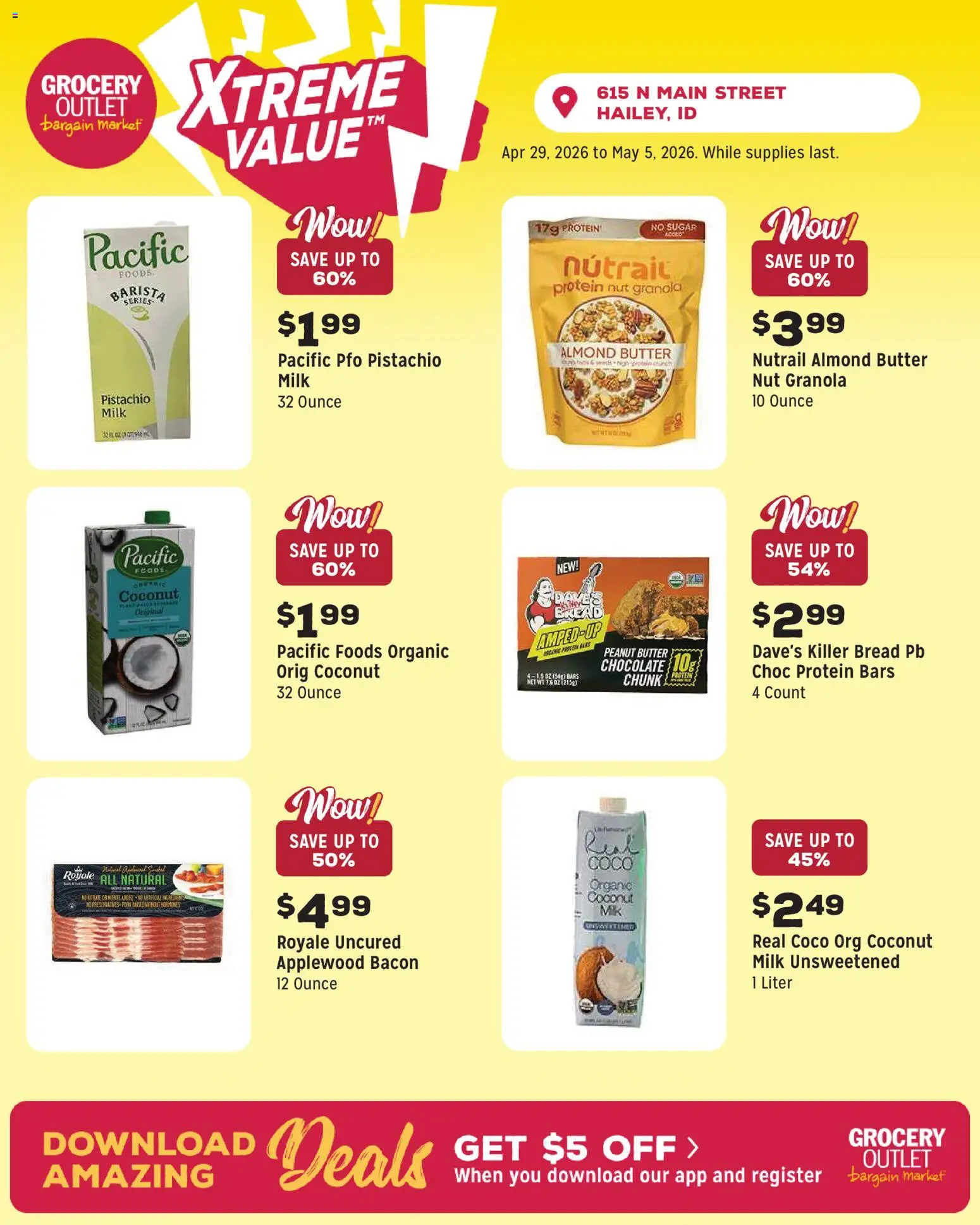 Grocery Outlet Weekly Ad - ID - valid from 29.04.2026 | Page: 6 | Products: Butter, Bread, Chocolate, Sugar