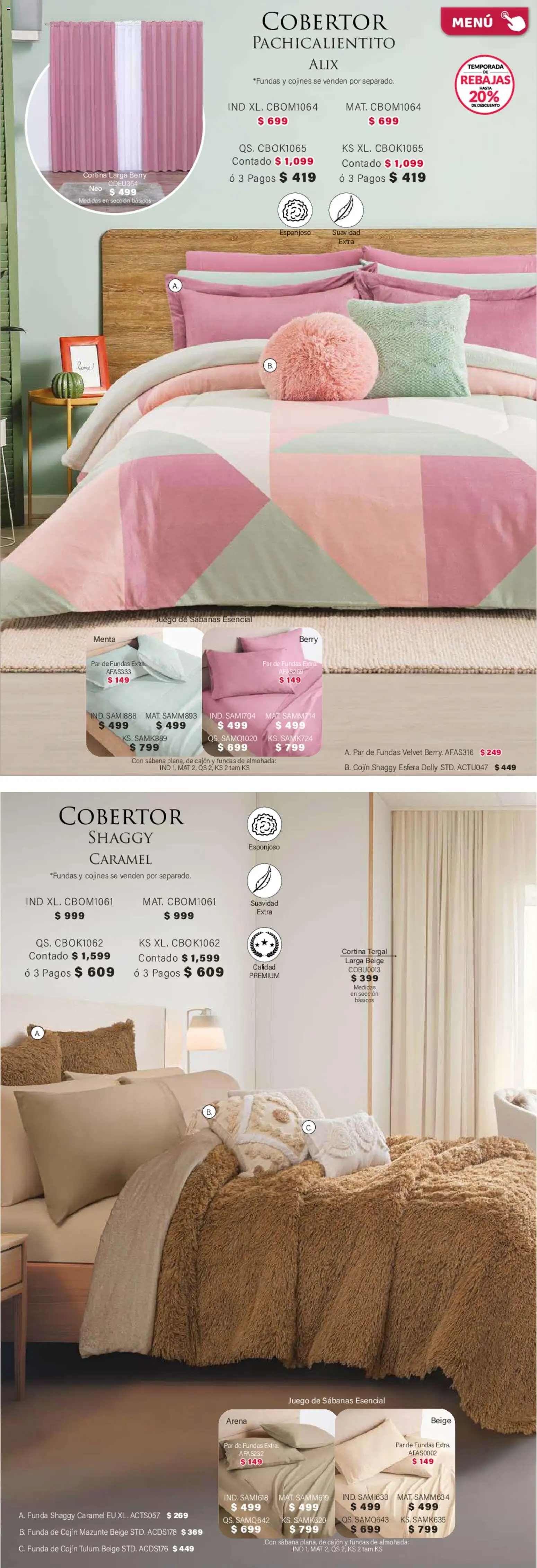 Nuevas ofertas de Colchas Concord válidas en toda la República Mexicana desde el 01.02.2026. ¡Encuentra las mejores ofertas en Colchas Concord catálogo! | Página: 143 | Productos: Cobertor, Juego, Almohada, Sabanas