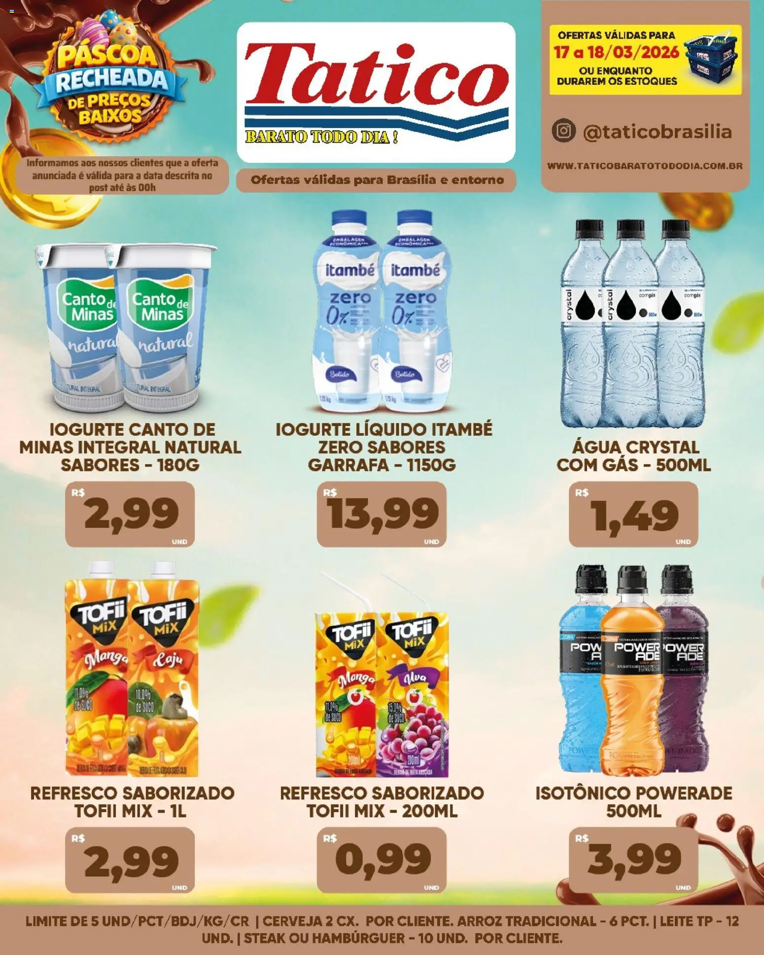 Tatico ofertas do Dia Folheto - válido de 19.03.2026 | Página: 54 | Produtos: Refresco, Iogurte, Suco, Cerveja