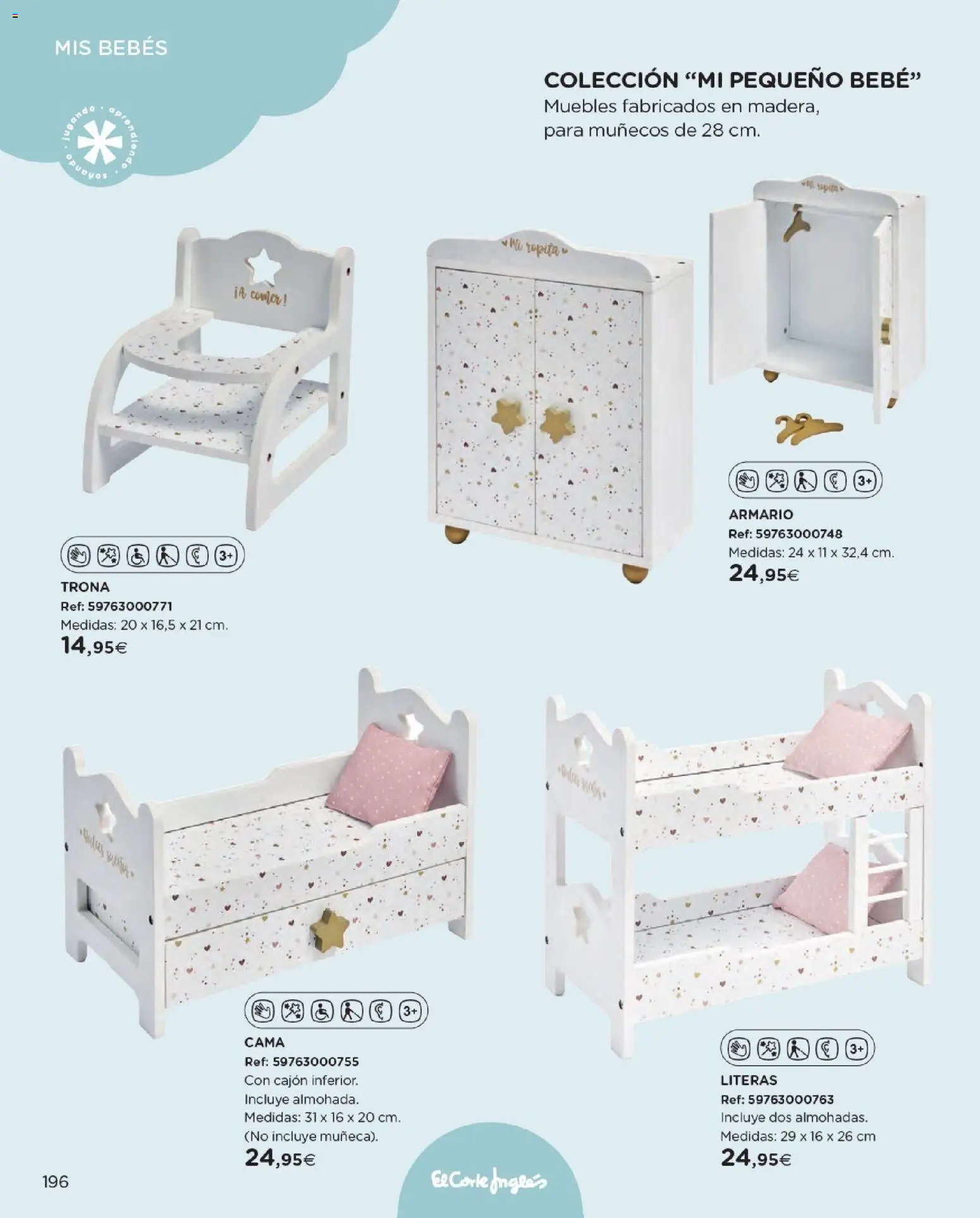 Nuevas ofertas de El Corte Inglés válidas en toda la República Mexicana desde el 27.10.2025. ¡Encuentra las mejores ofertas en El Corte Inglés catálogo Juguetes! | Página: 196 | Productos: Cama