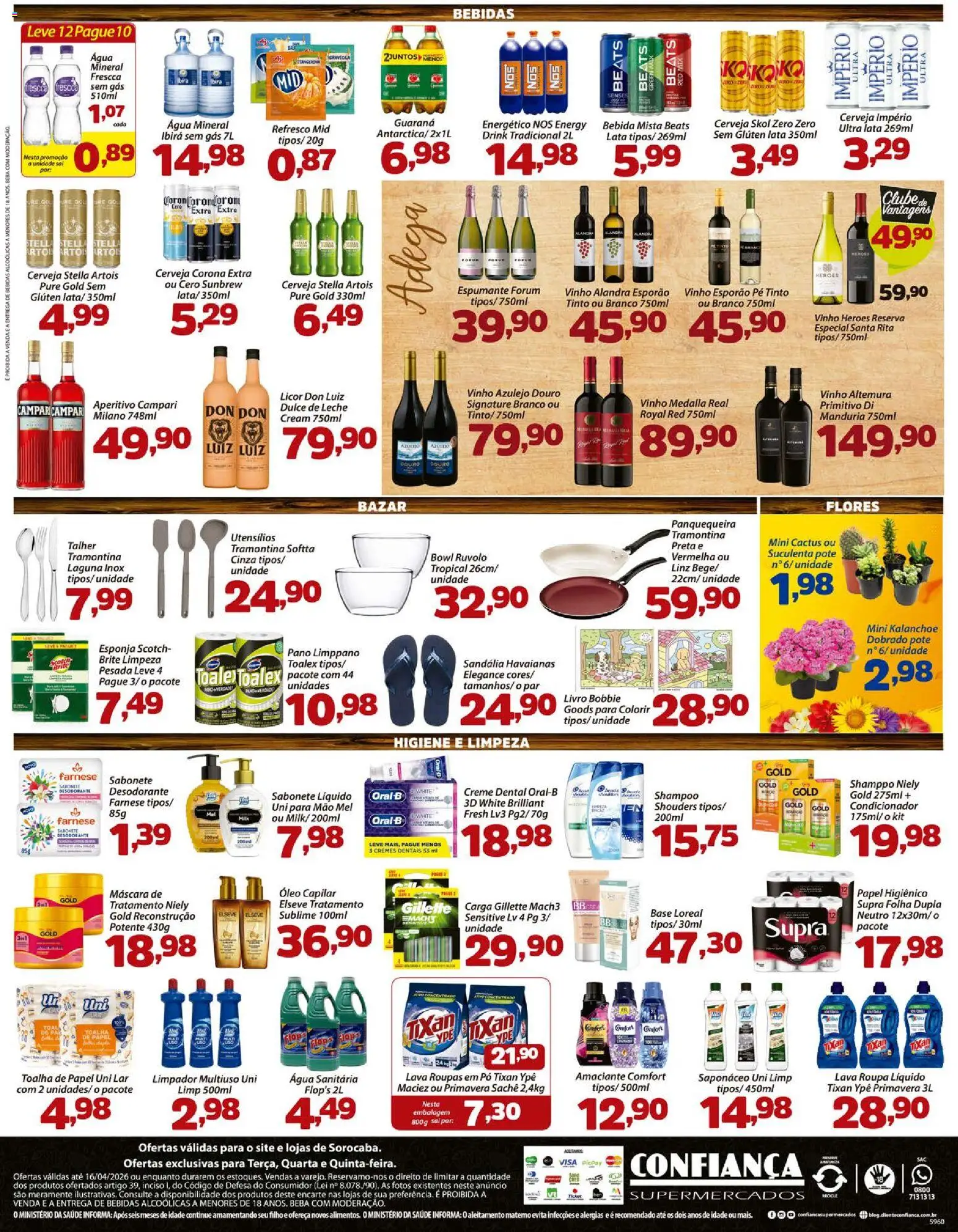 Confiança Folheto - válido de 14.04.2026 | Página: 4 | Produtos: Condicionador, Refresco, Flores, Creme dental