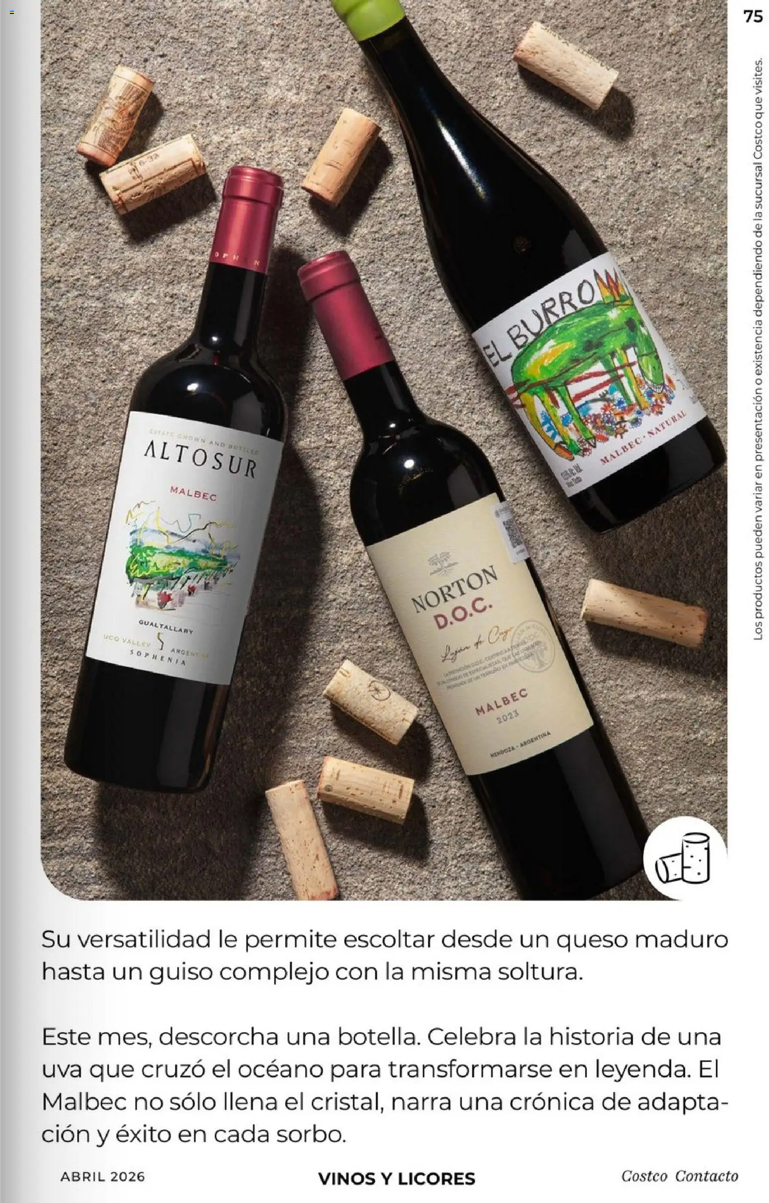 Nuevas ofertas de Costco válidas en toda la República Mexicana desde el 01.04.2026. ¡Encuentra las mejores ofertas en Costco Revista Abril 2026! | Página: 75 | Productos: Queso, Uva