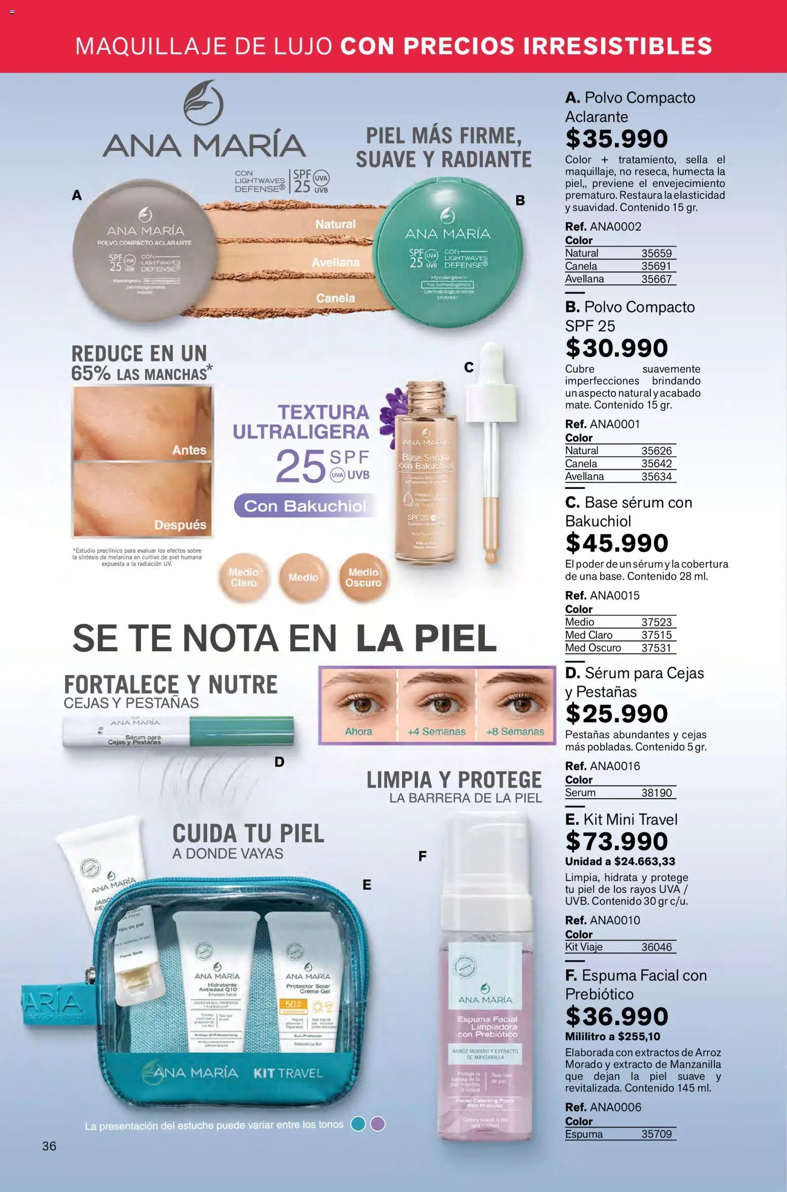 Leonisa revista - valida desde el 02.01.2026 | Página: 36 | Productos: Arroz, Espuma, Polvo compacto, Polvo