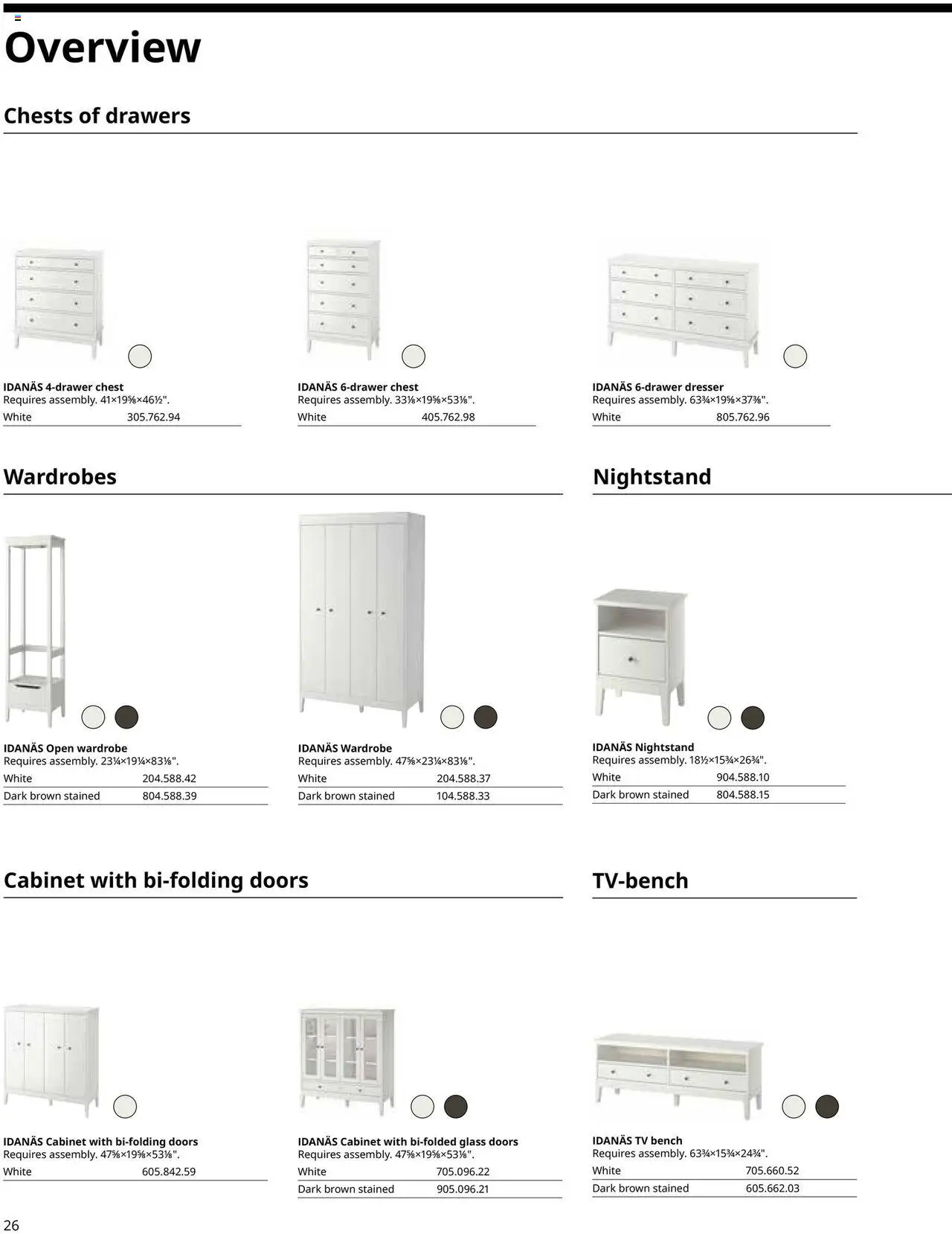 IKEA IDANÄS Series Buying Guide - valid from 01.01.2025 | Page: 26 | Products: Wardrobe, Dresser, Tv