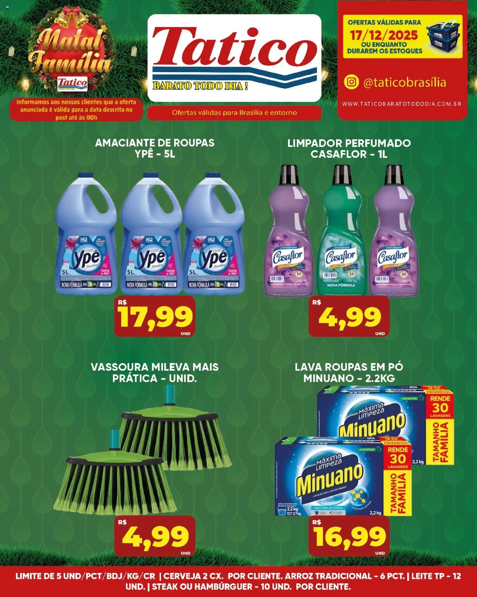Tatico Folheto - válido de 17.12.2025 | Página: 2 | Produtos: Amaciante de roupas, Leite, Arroz, Amaciante