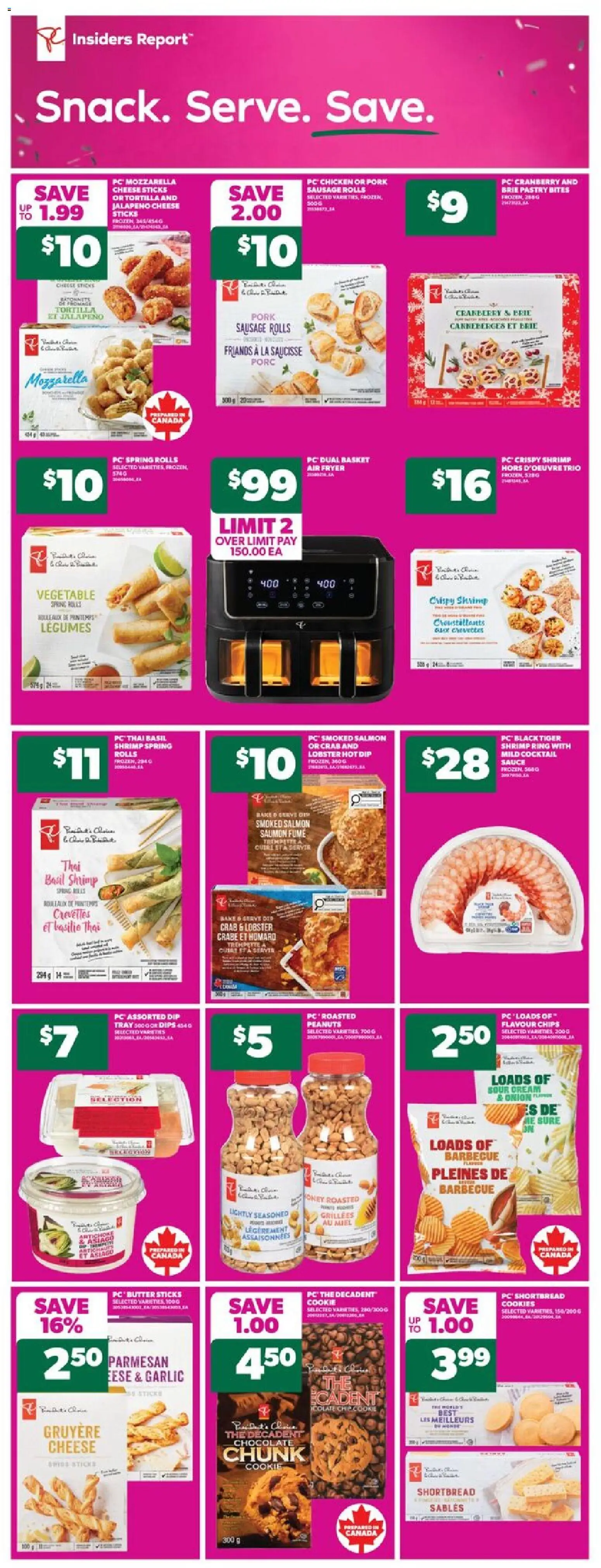 Real Canadian Superstore flyer valid from 27.11.2025 | Page: 5 | Products: Sour cream, PC, Fryer, Chocolate