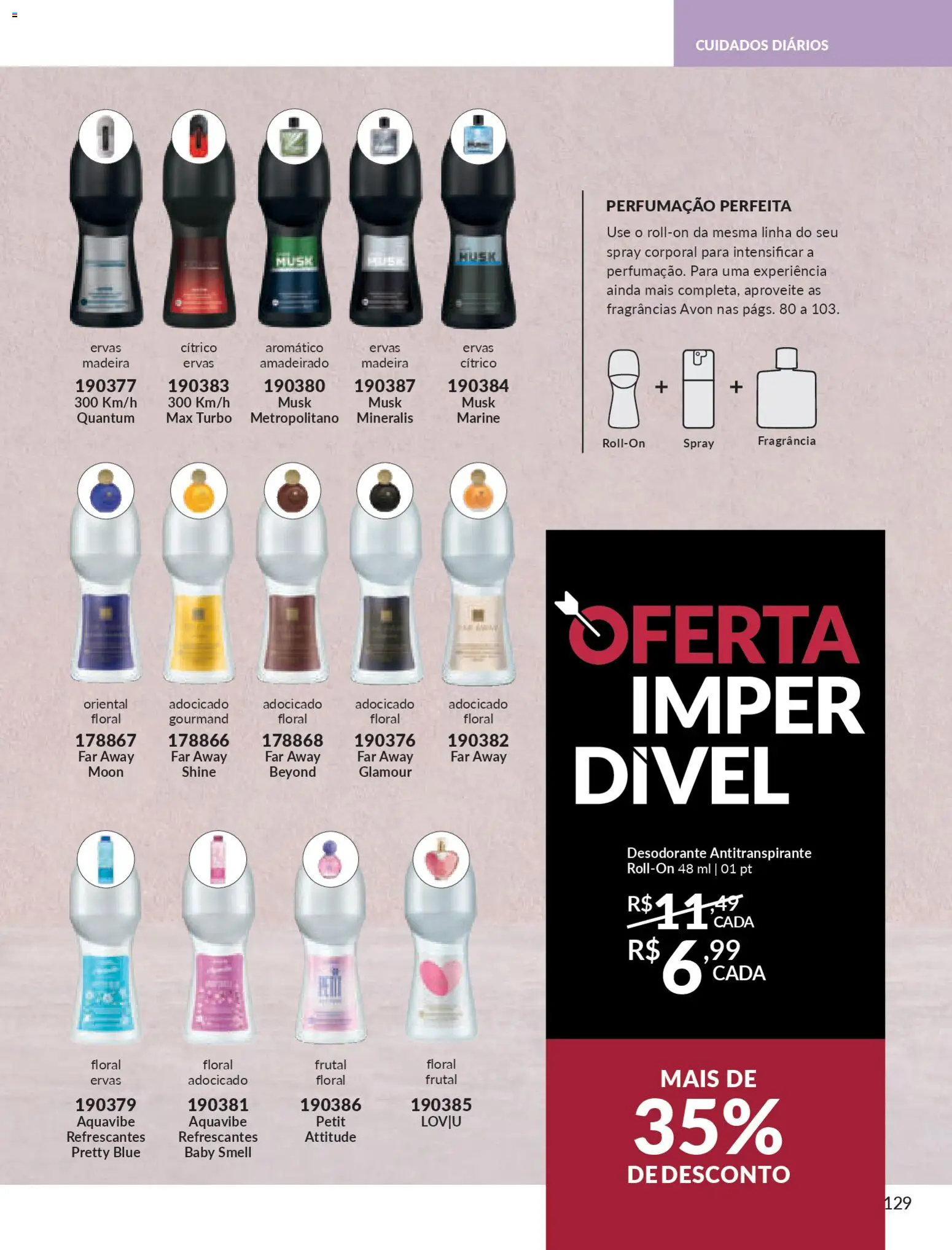 Avon Folheto - válido de 19.12.2025 | Página: 129 | Produtos: Fragrância, Desodorante