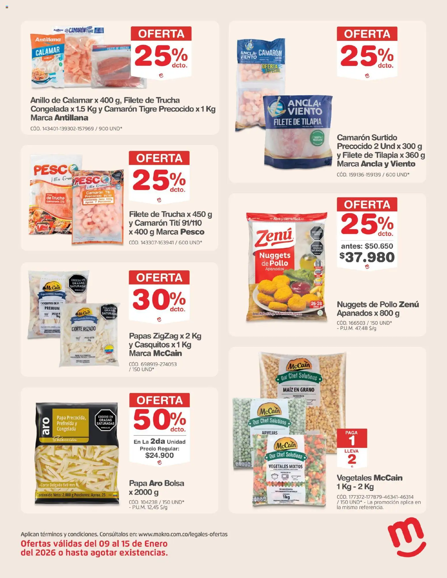 Makro revista - valida desde el 09.01.2026 | Página: 3 | Productos: Frasco, Bolsa, Ducha Bidet, Plátano
