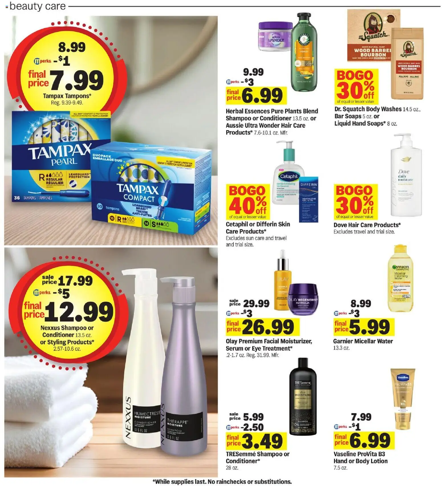 Meijer Weekly Ad - valid from 08.04.2026 | Page: 26 | Products: Shampoo, Soap, Bourbon, Tampons
