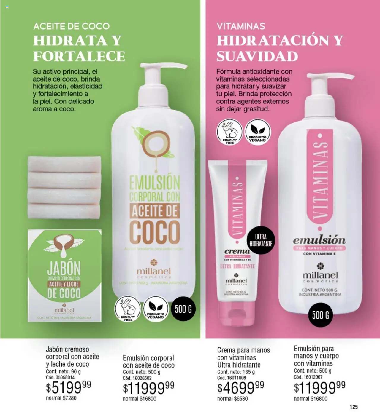 Millanel catálogo │ válido desde el 18.08.2025 | Página: 125 | Productos: Vitaminas, Aceite, Jabón, Leche