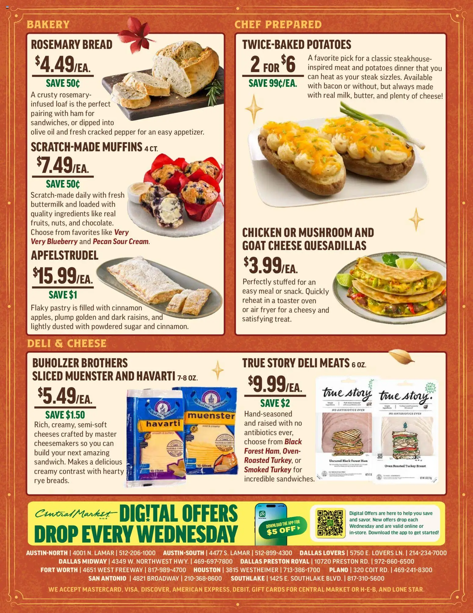 Central Market Weekly Ad - valid from 05.11.2025 | Page: 4 | Products: Fryer, Bread, Ham, Pepper