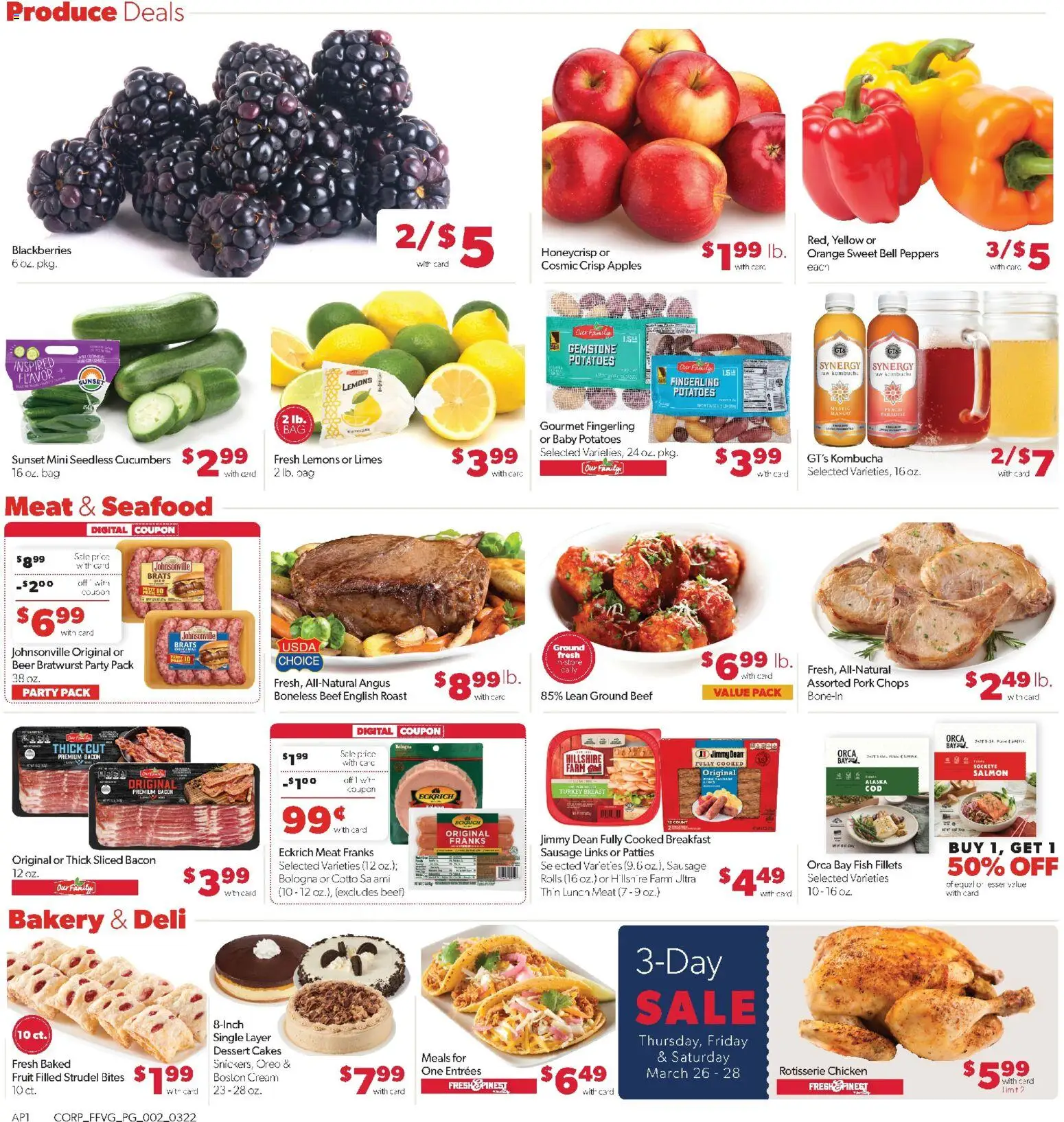 Family Fare Weekly Ad - valid from 22.03.2026 | Page: 6 | Products: Beer, Pork, Apples, Beef