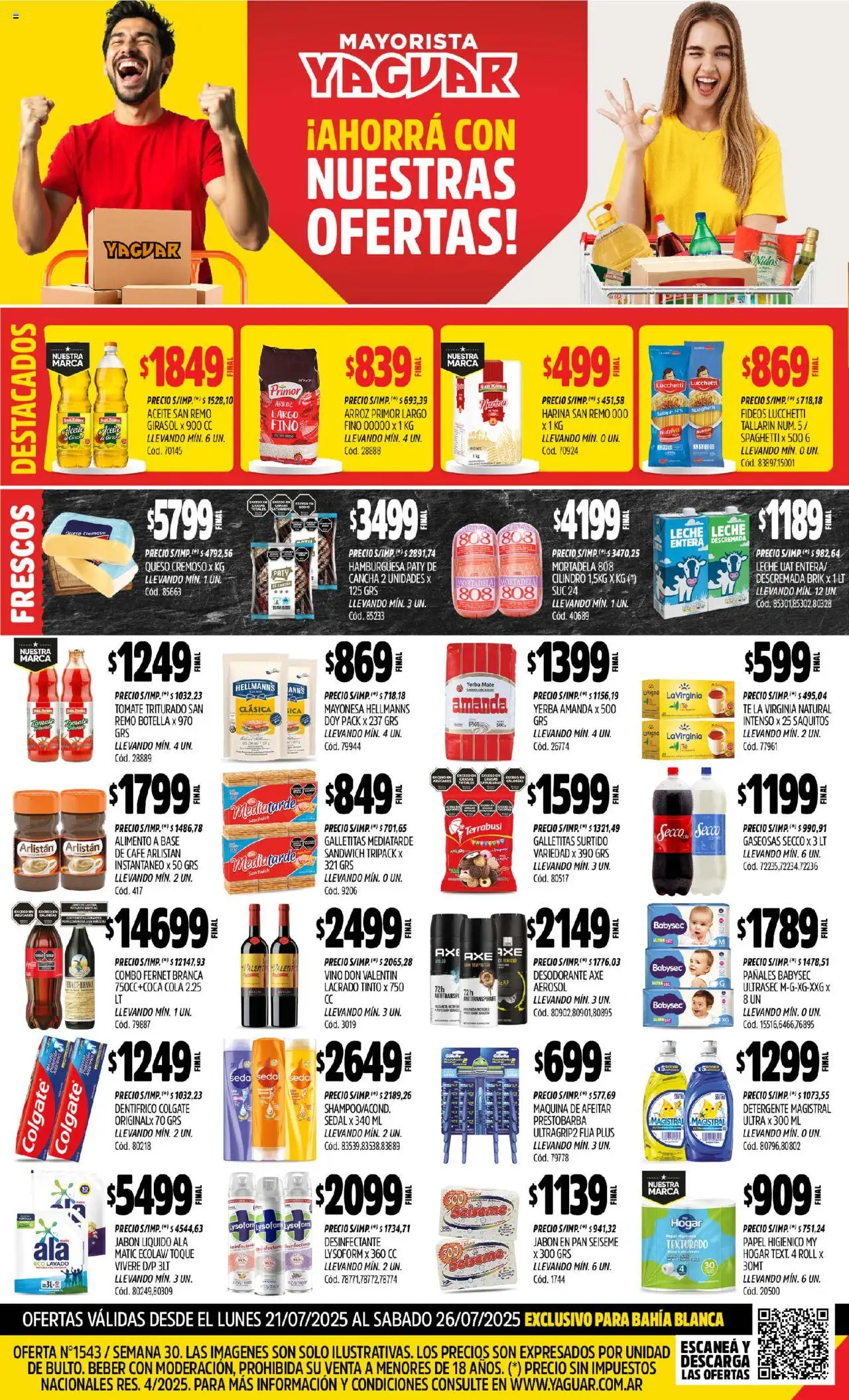Yaguar - Bahía Blanca │ válido desde el 21.07.2025 | Página: 1 | Productos: Mate, Aceite, Vino, Arroz