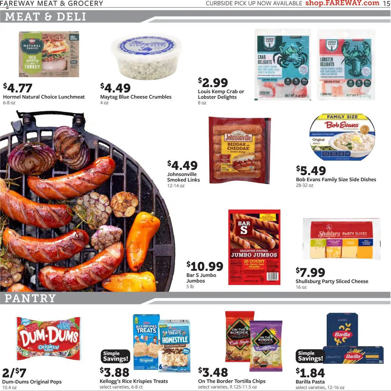 Fareway Weekly Ad - valid from 25.08.2025 | Page: 15 | Products: Cheese, Rice, Potatoes, Oven