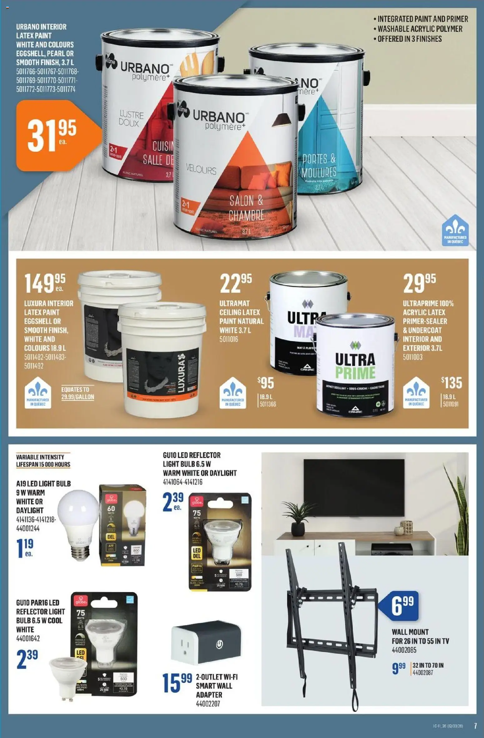 Canac flyer valid from 12.03.2026 | Page: 7 | Products: Tv, Adapter