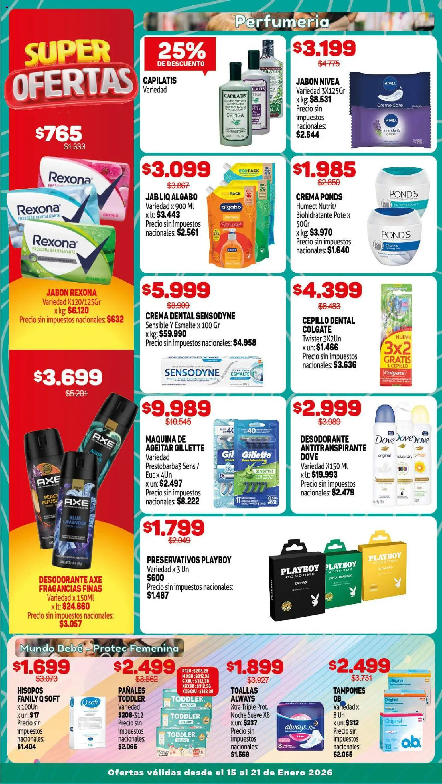 Makro ofertas │ válido desde el 15.01.2026 | Página: 9 | Productos: Desodorante, Preservativos, Pañales, Crema
