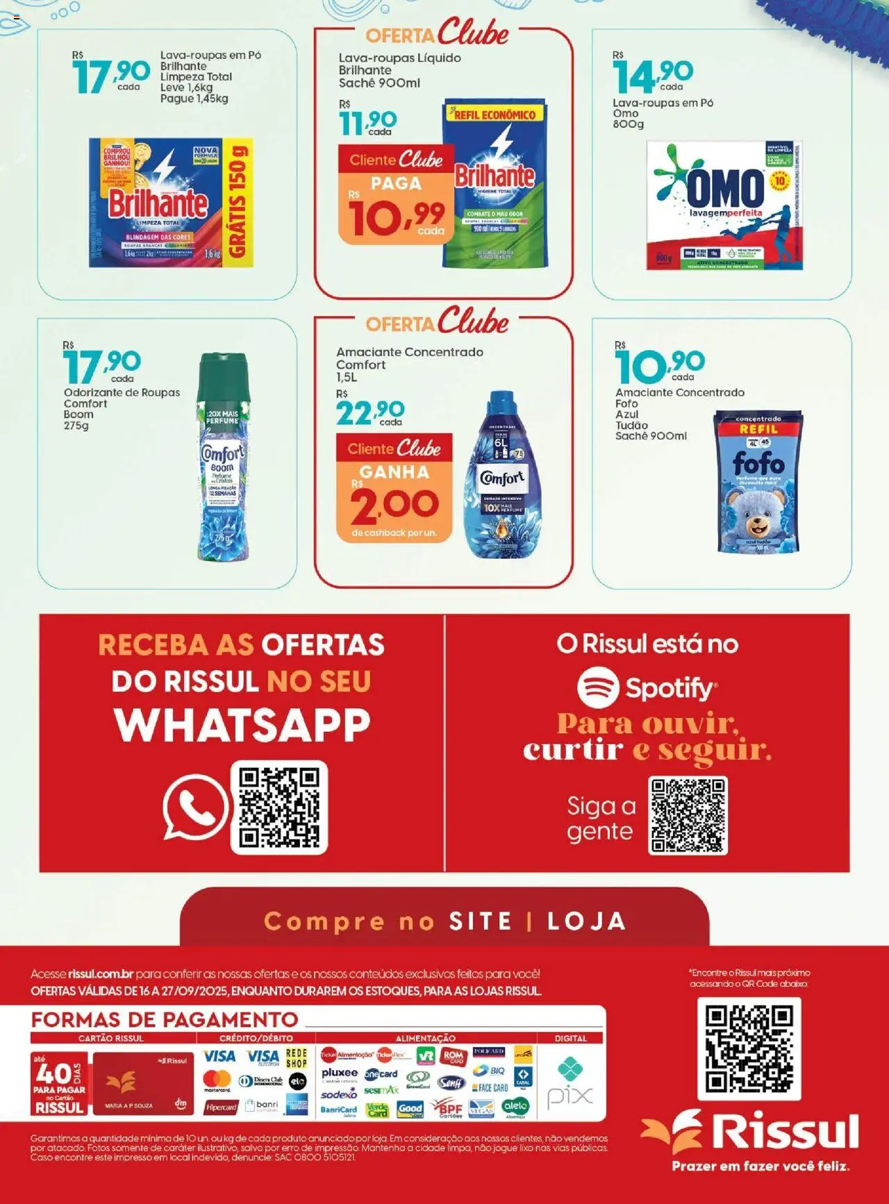 Rissul Folheto - válido de 16.09.2025 | Página: 4 | Produtos: Perfume, Pó, Roupas, Amaciante