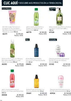 Vista previa de Oriflame - Campaña 14 2025, nuevo folleto de la tienda, válido en México a partir del 04.10.2025 | Página: 114 | Productos: Desodorante, Fresa, Jabón líquido, Aclarante